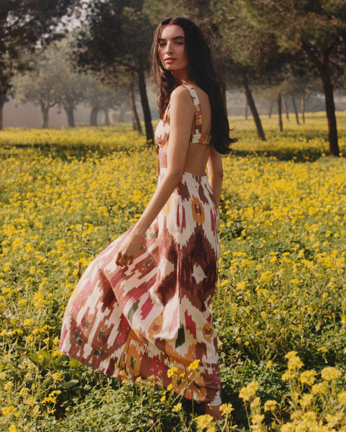 Azzurra Dress in Watercolor Ikat