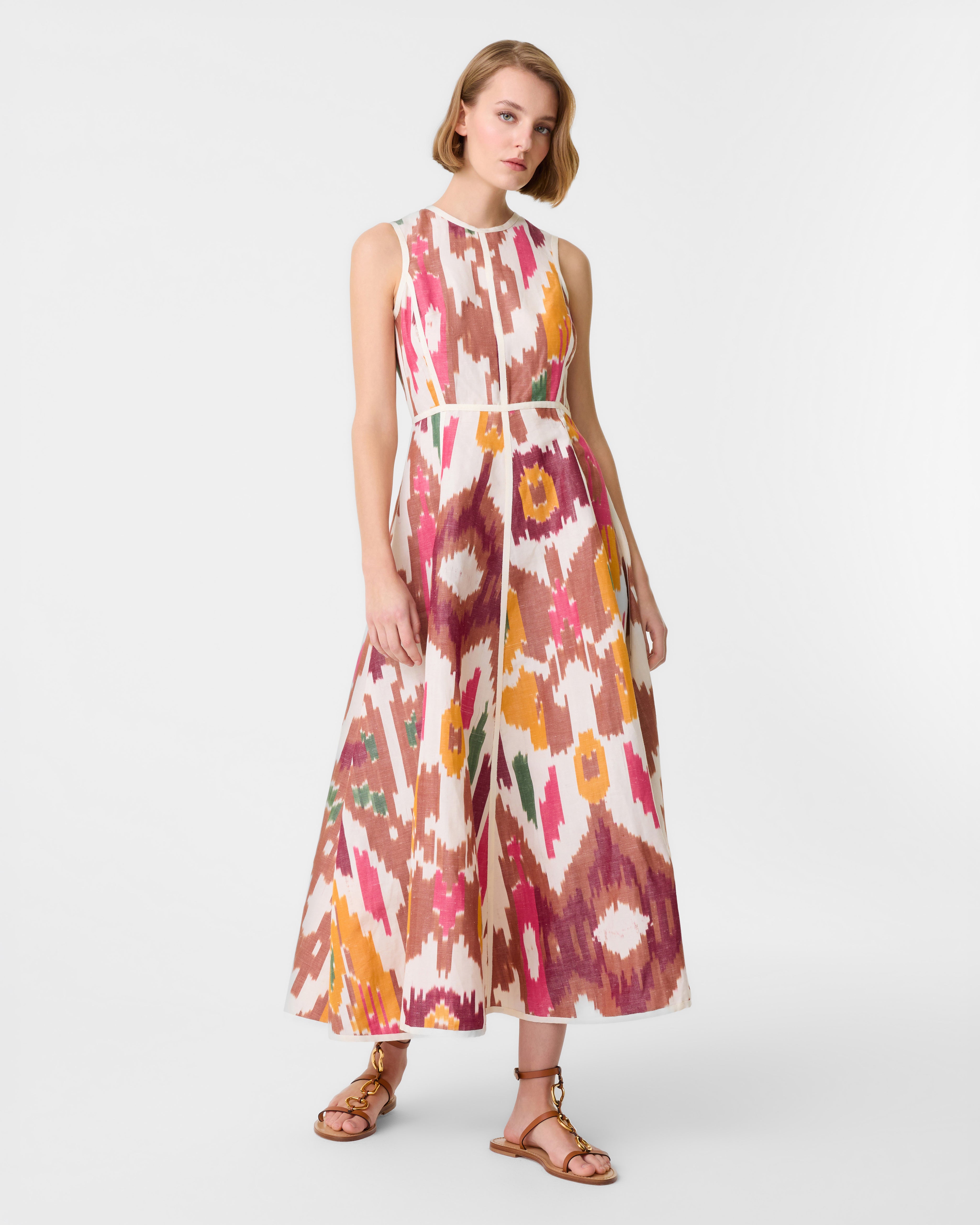 Clodette Dress in Watercolor Ikat
