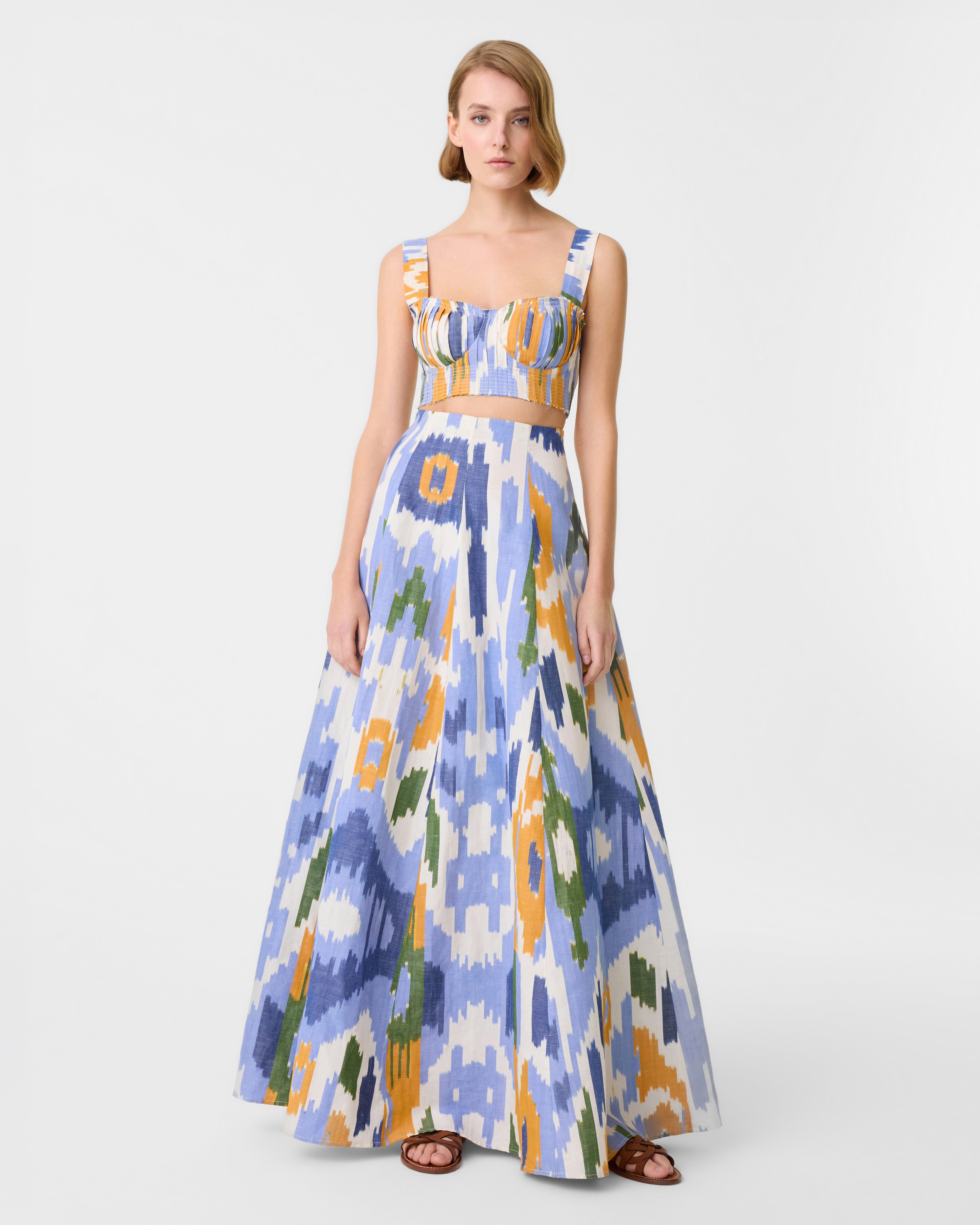 Kika Skirt in Watercolor Ikat