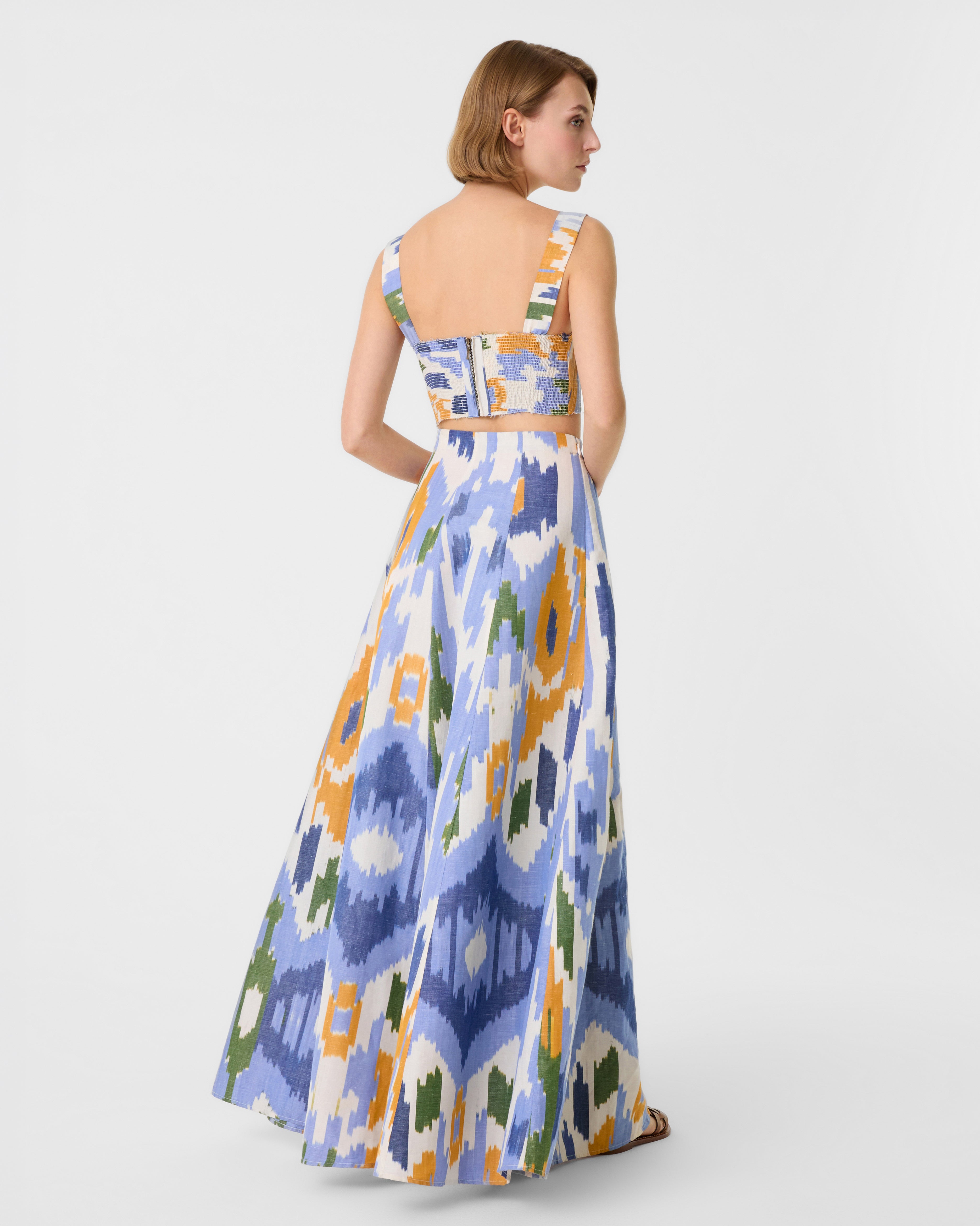 Kika Skirt in Watercolor Ikat