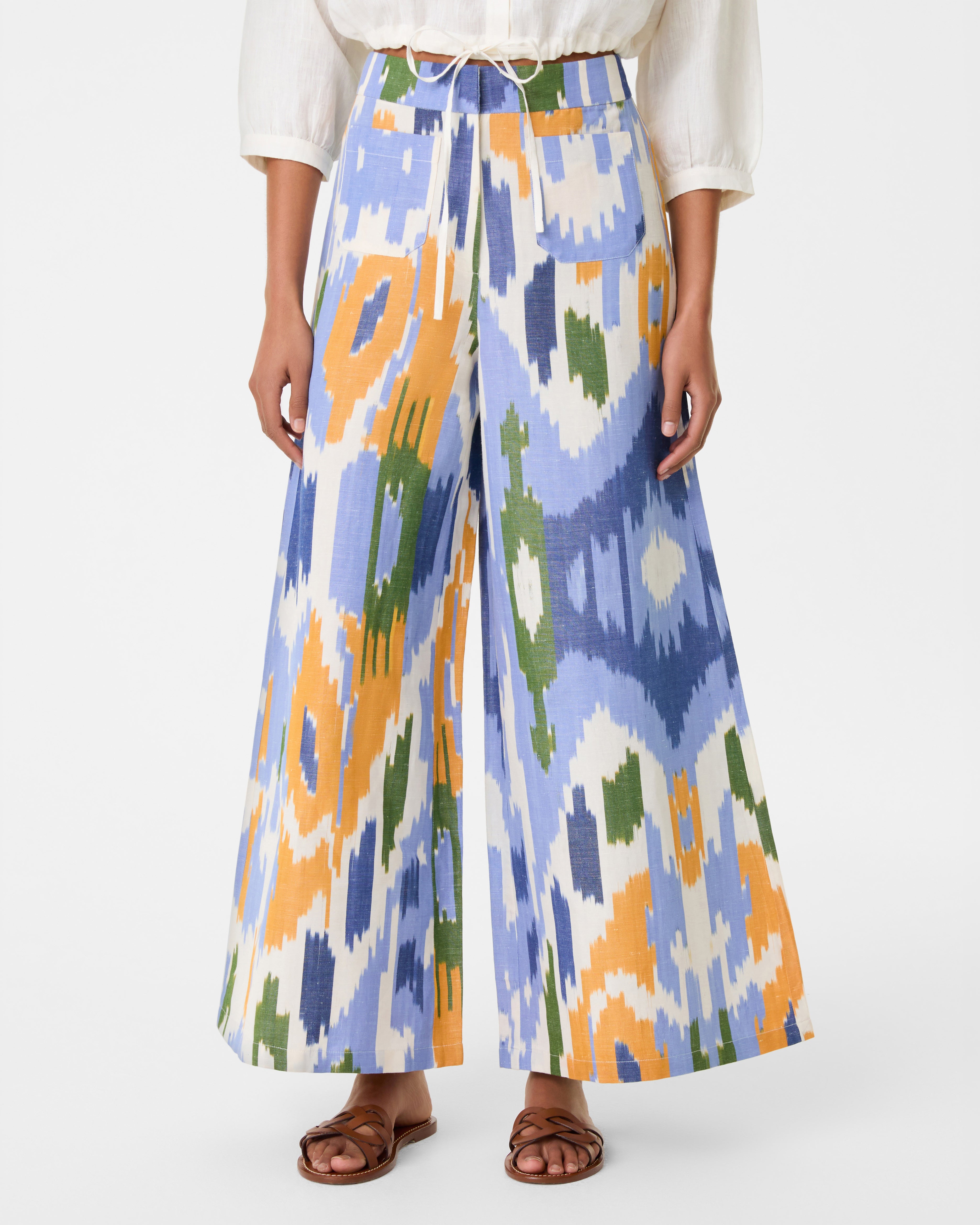 Adele Trousers in Watercolor Ikat
