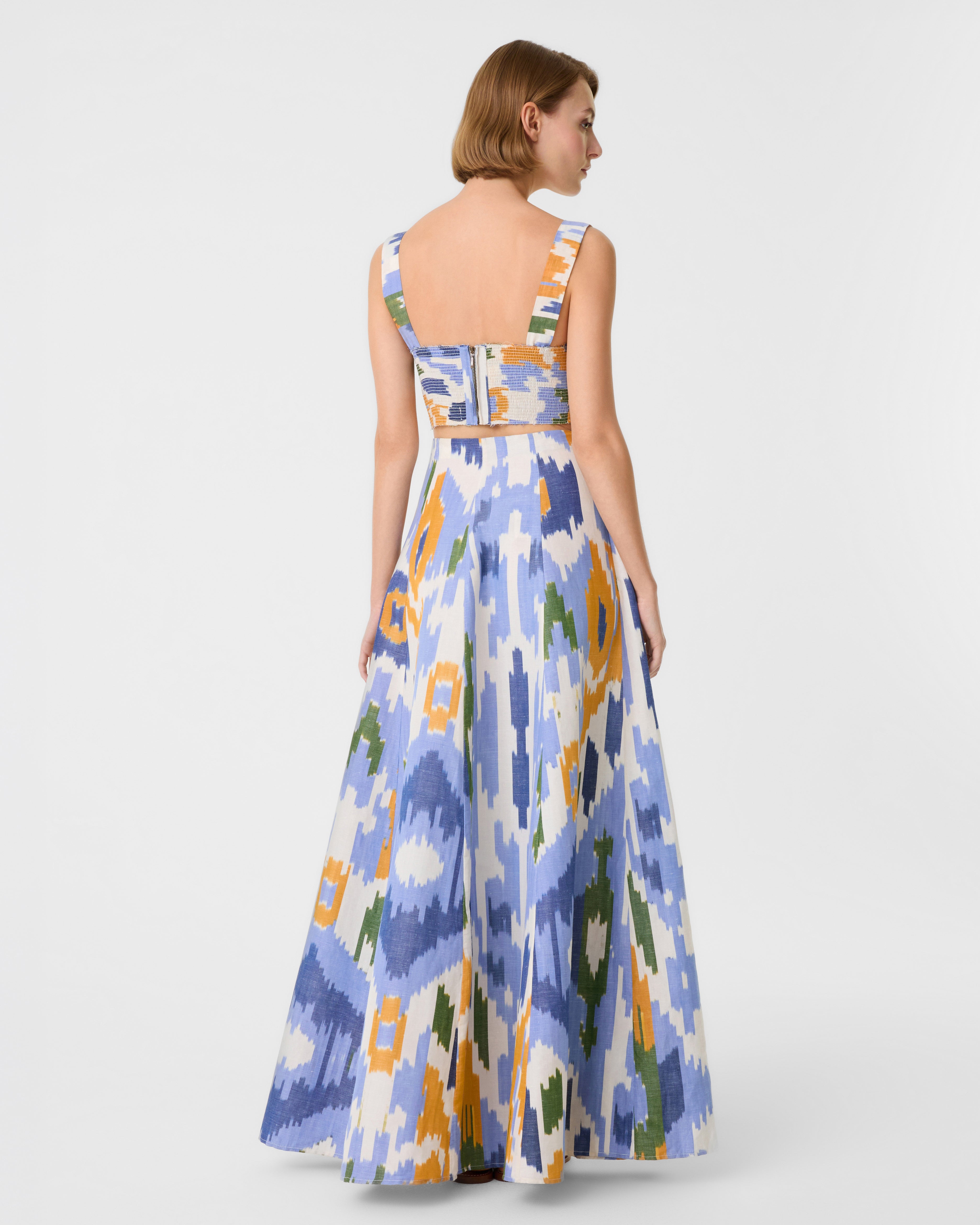 Dalia Top in Watercolor Ikat