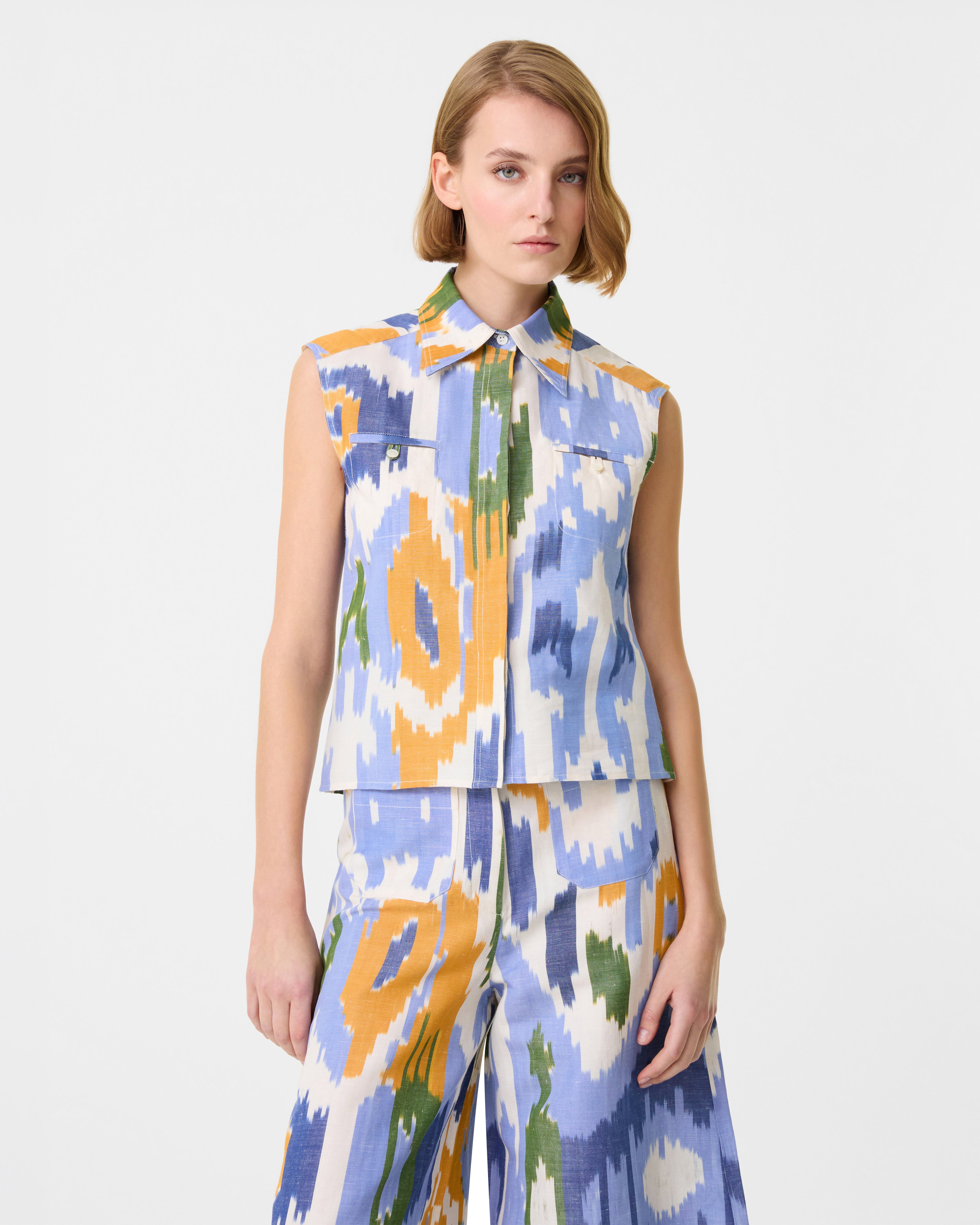 Ylenia Top in Watercolor Ikat