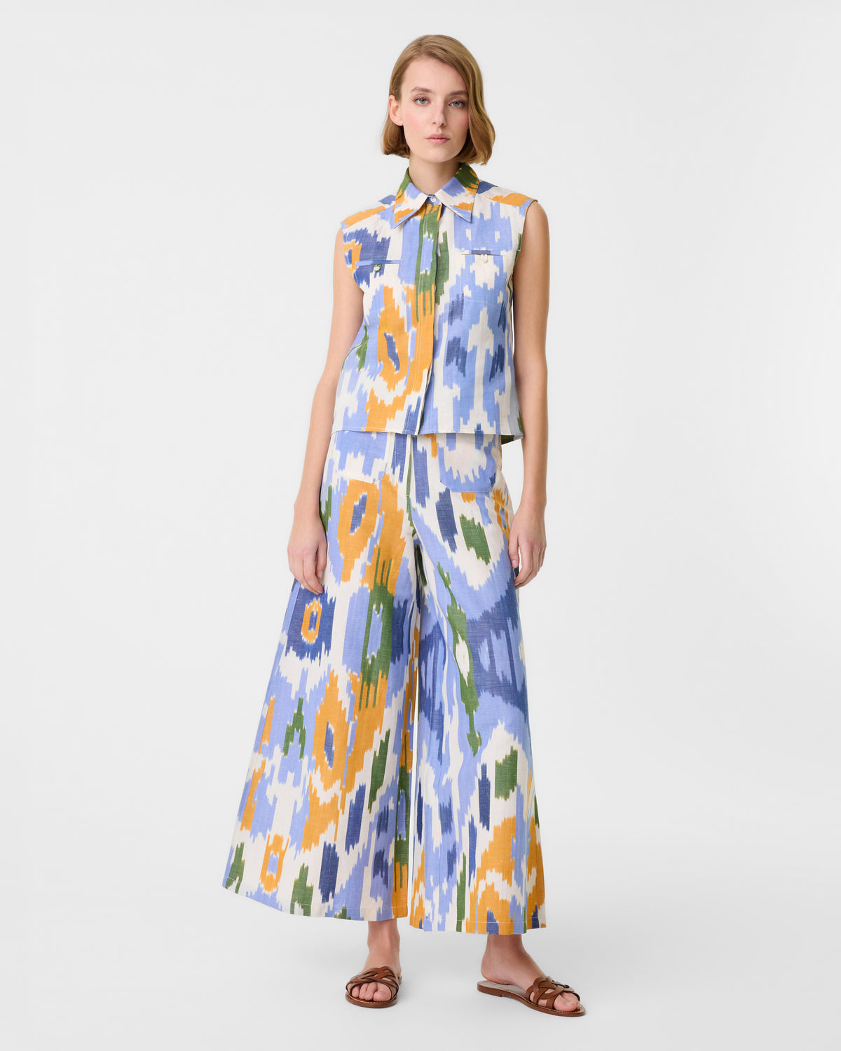 Ylenia Top in Watercolor Ikat