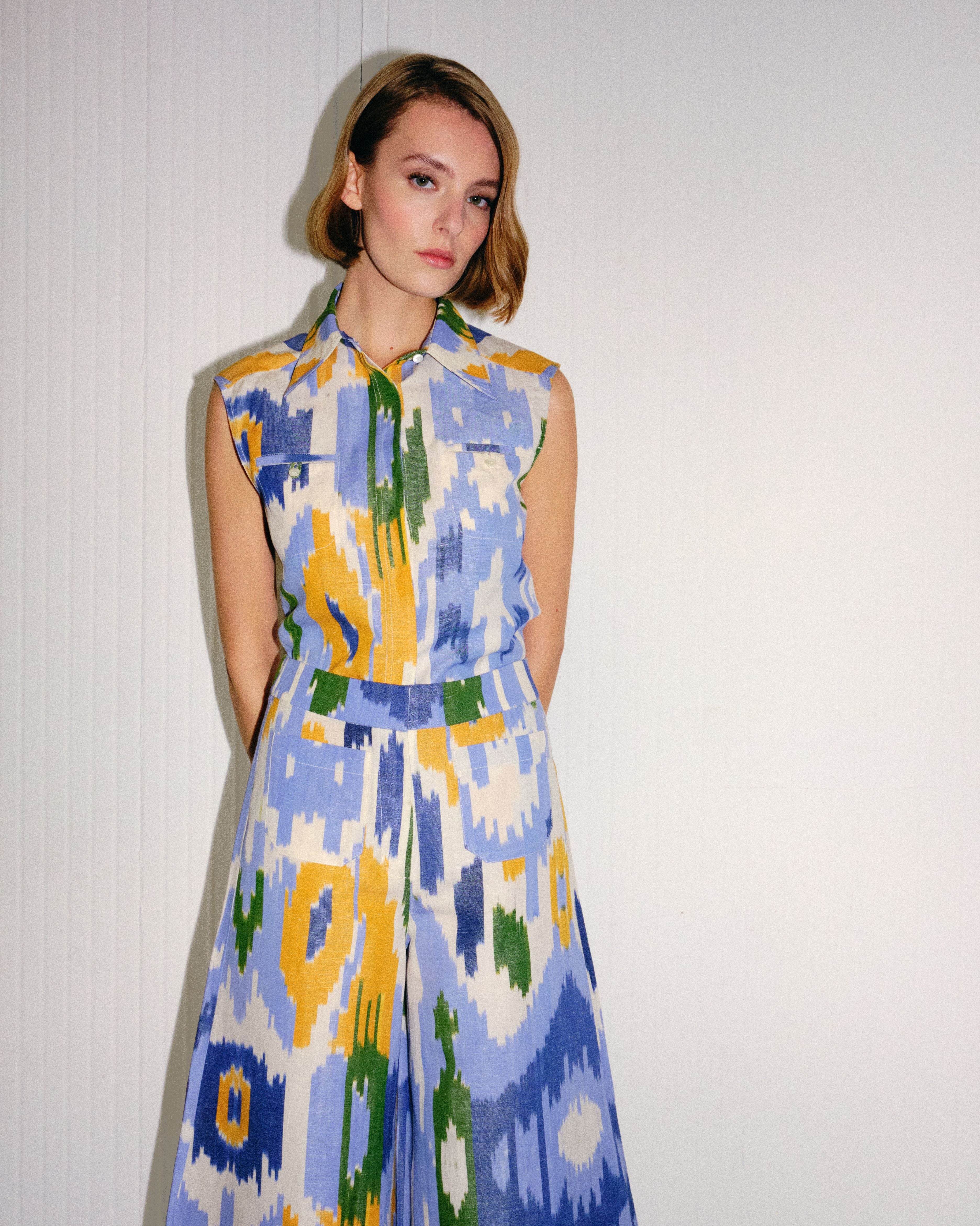 Ylenia Top in Watercolor Ikat