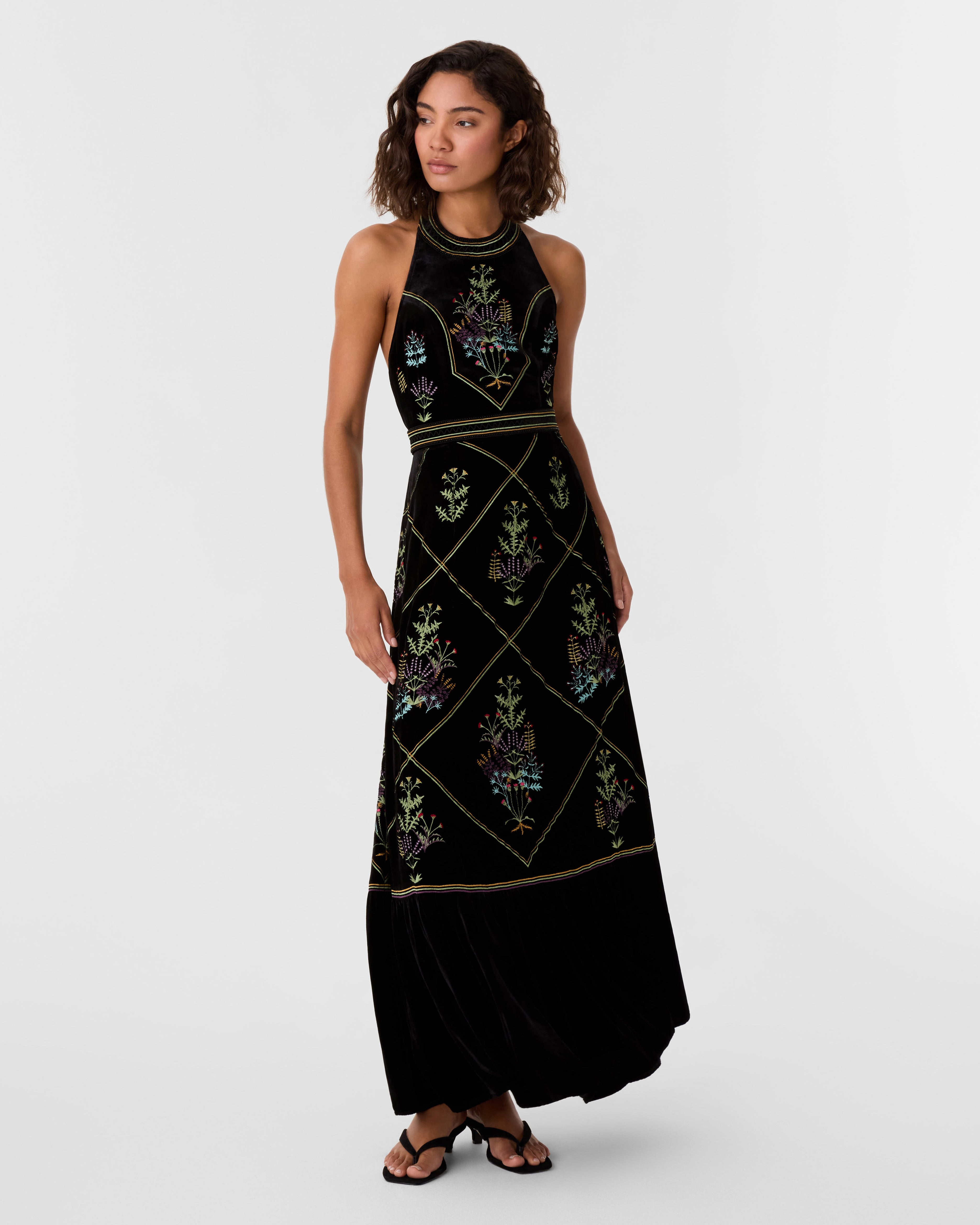 Chantal Dress with Agra Embroidery