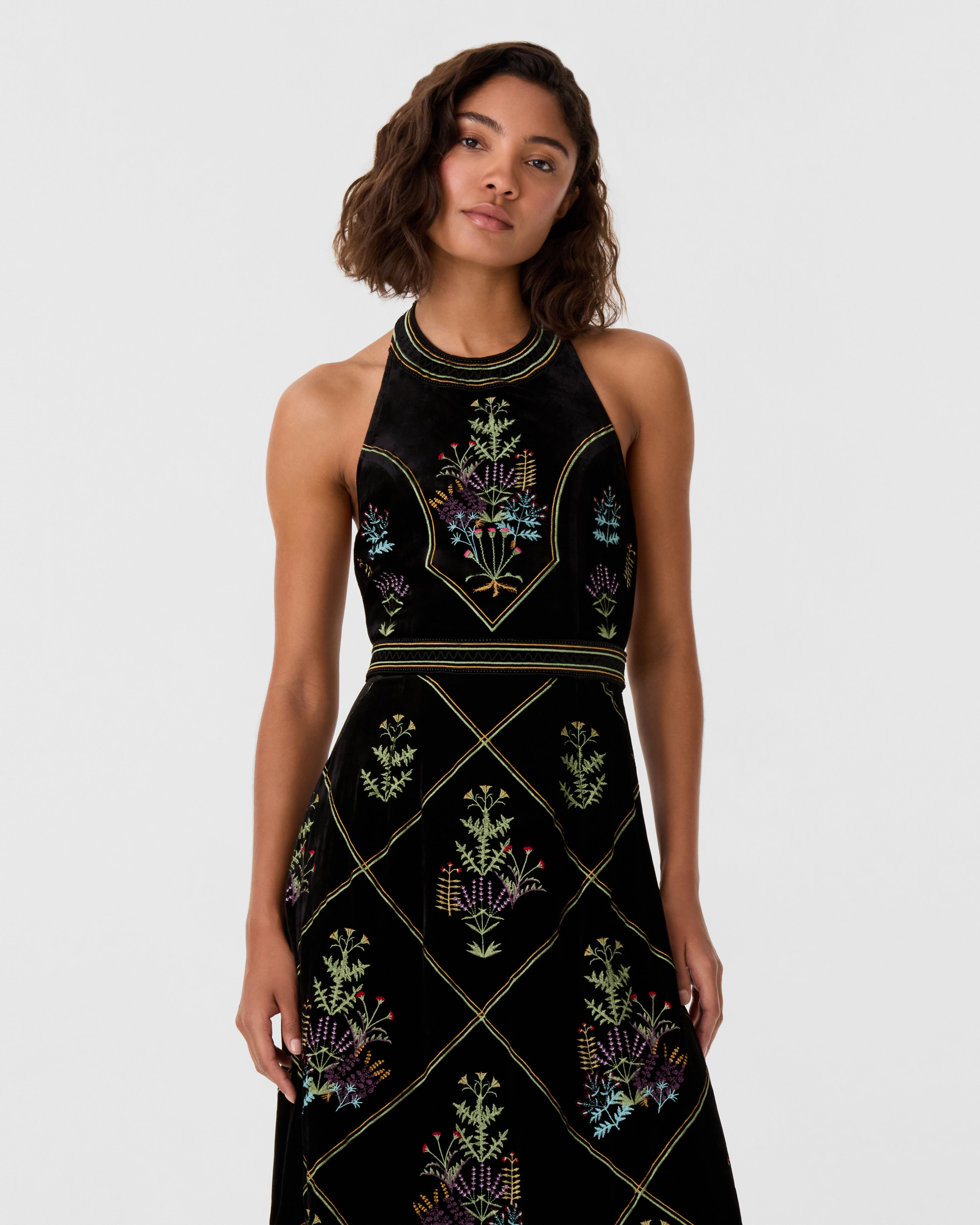 Chantal Dress with Agra Embroidery