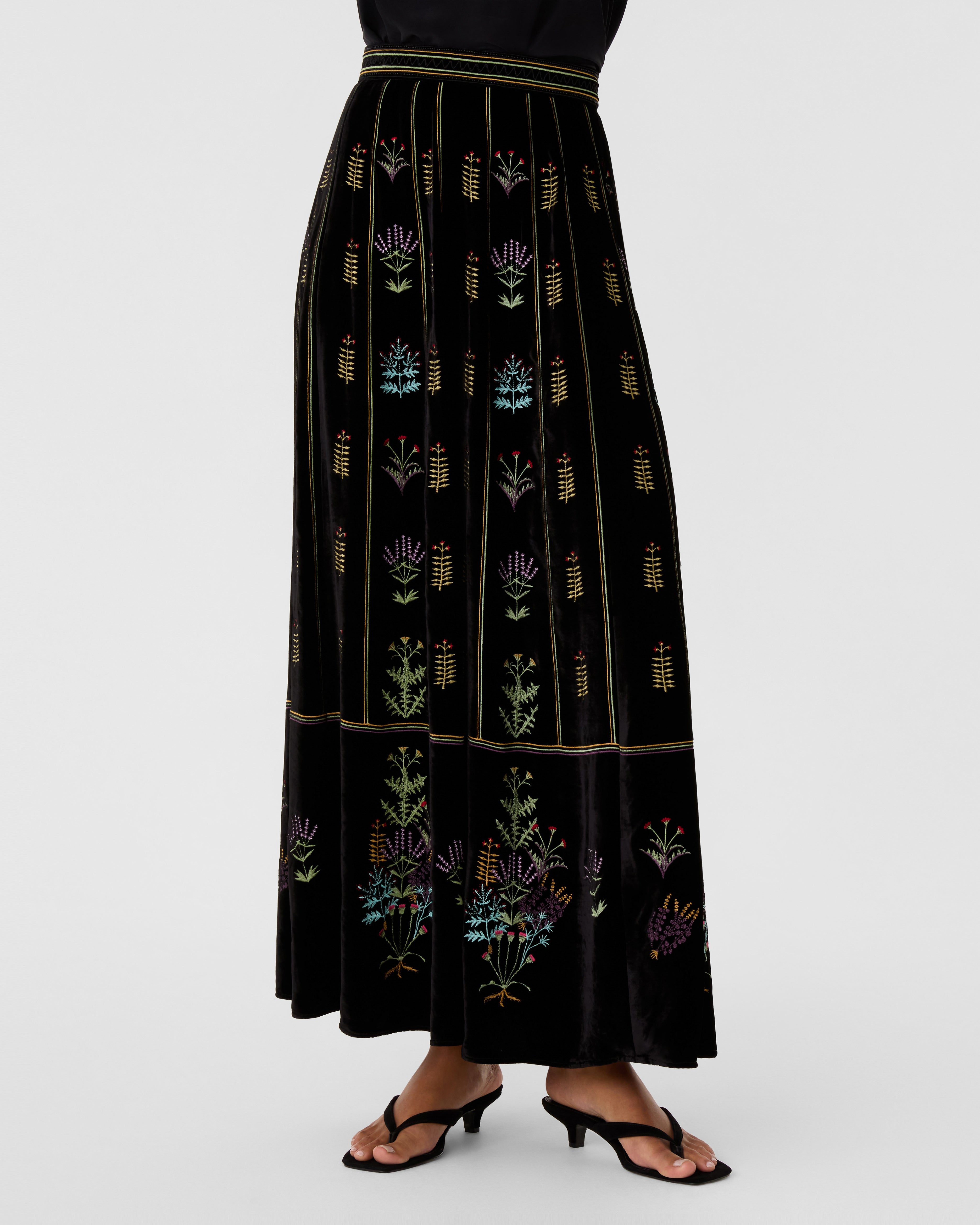 Camille Skirt with Agra Embroidery
