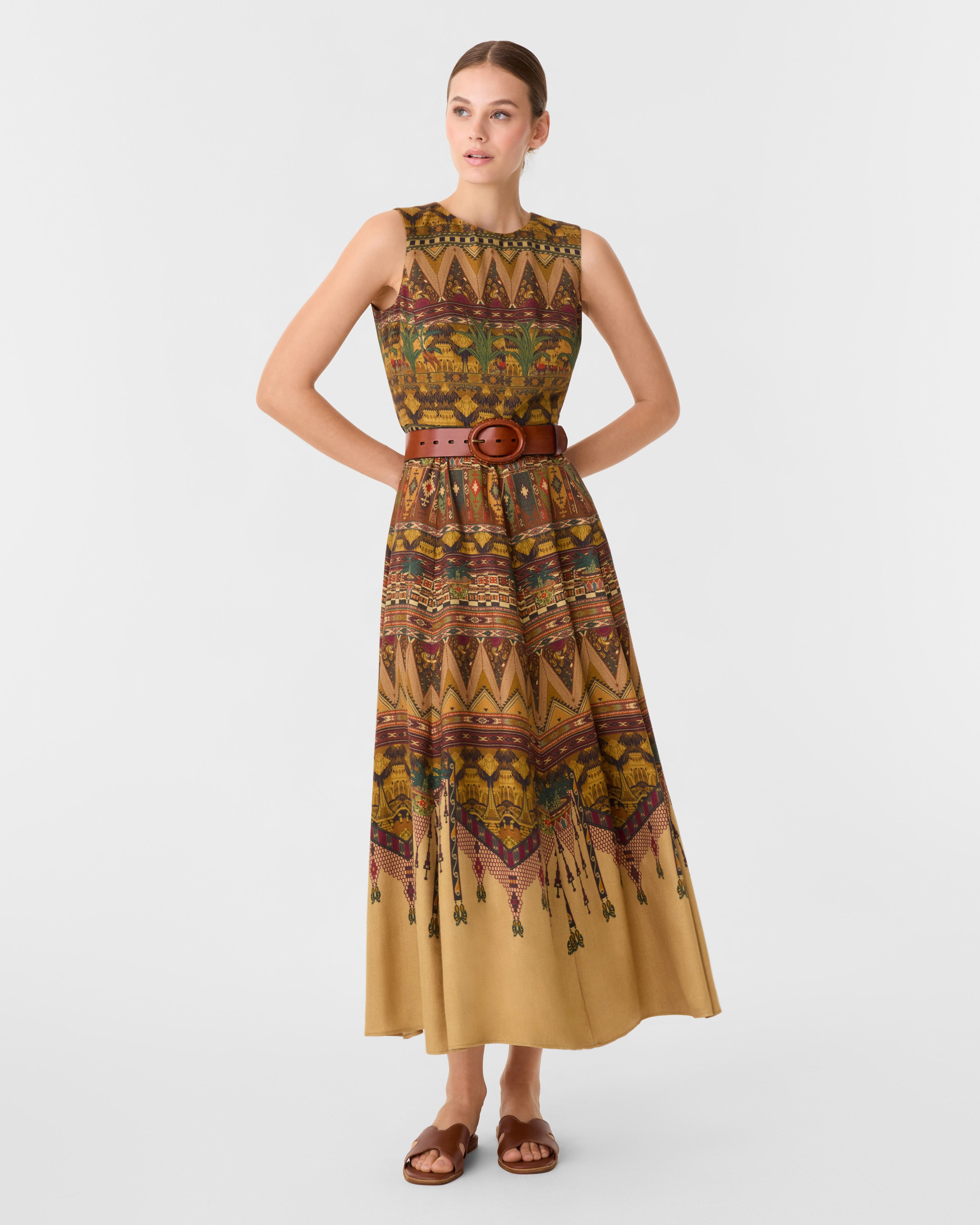 Clodette Dress in Desert Print
