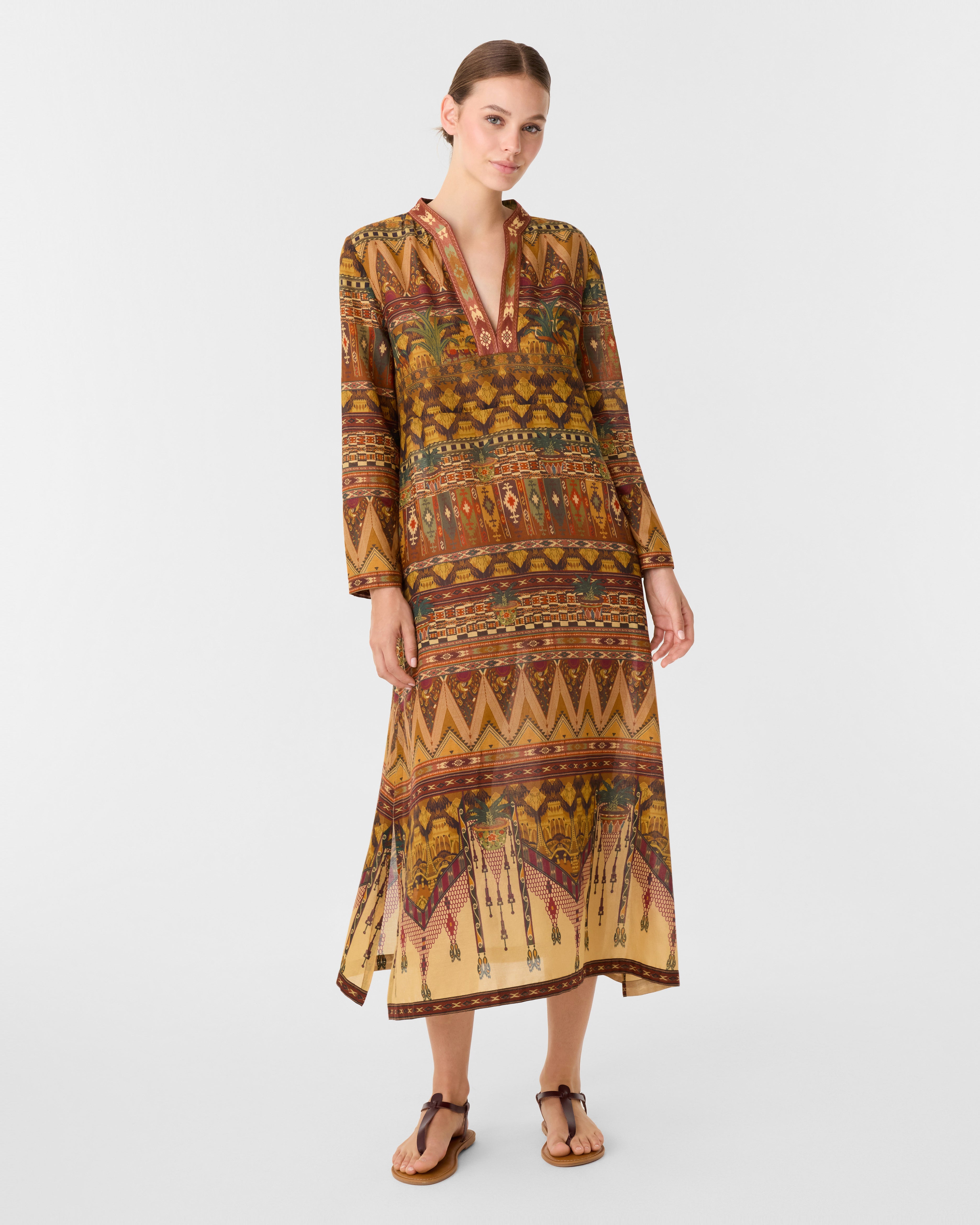 Giada Caftan in Desert Print