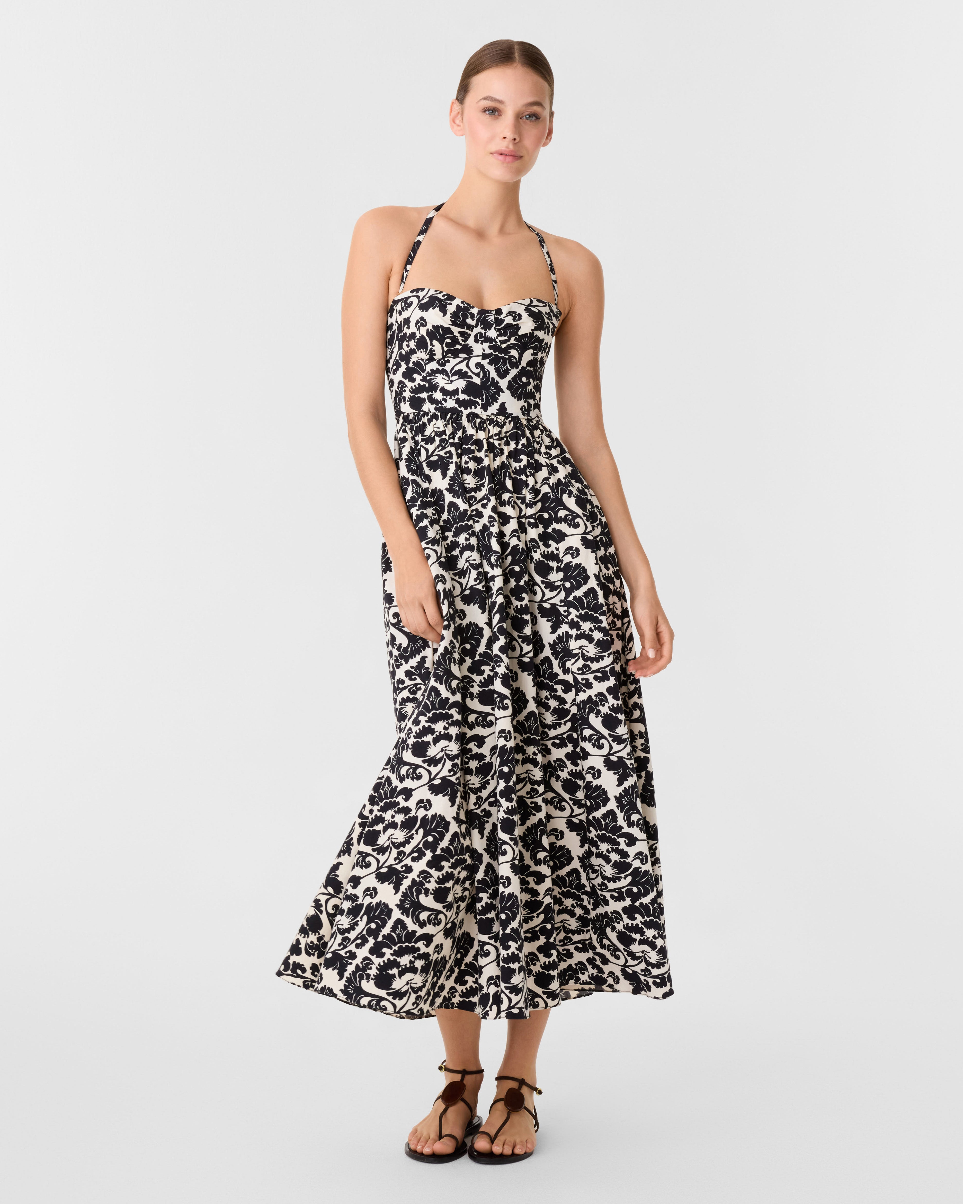 Johanna Dress in Lotus Flower Print