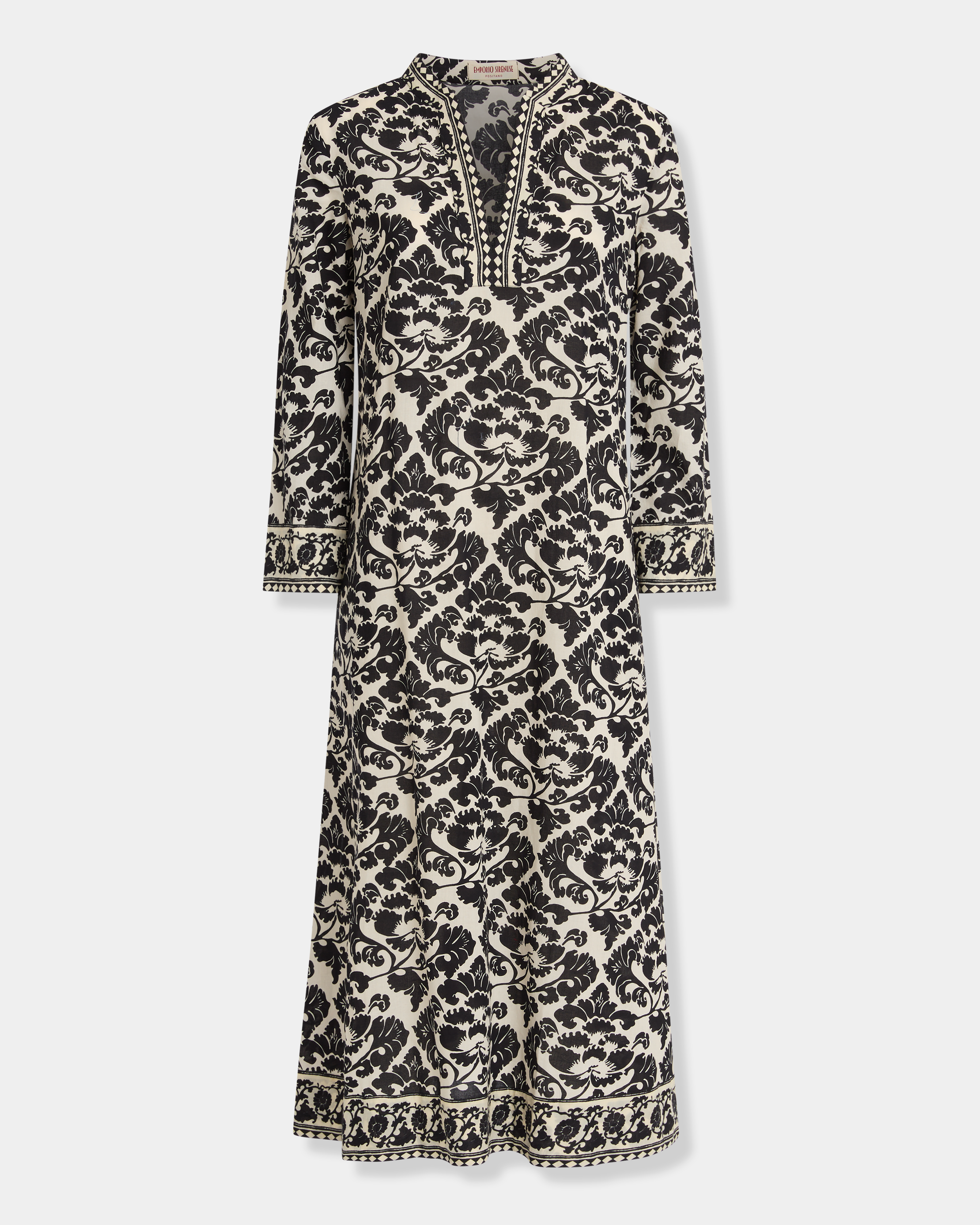 Giada Caftan in Lotus Flower Print