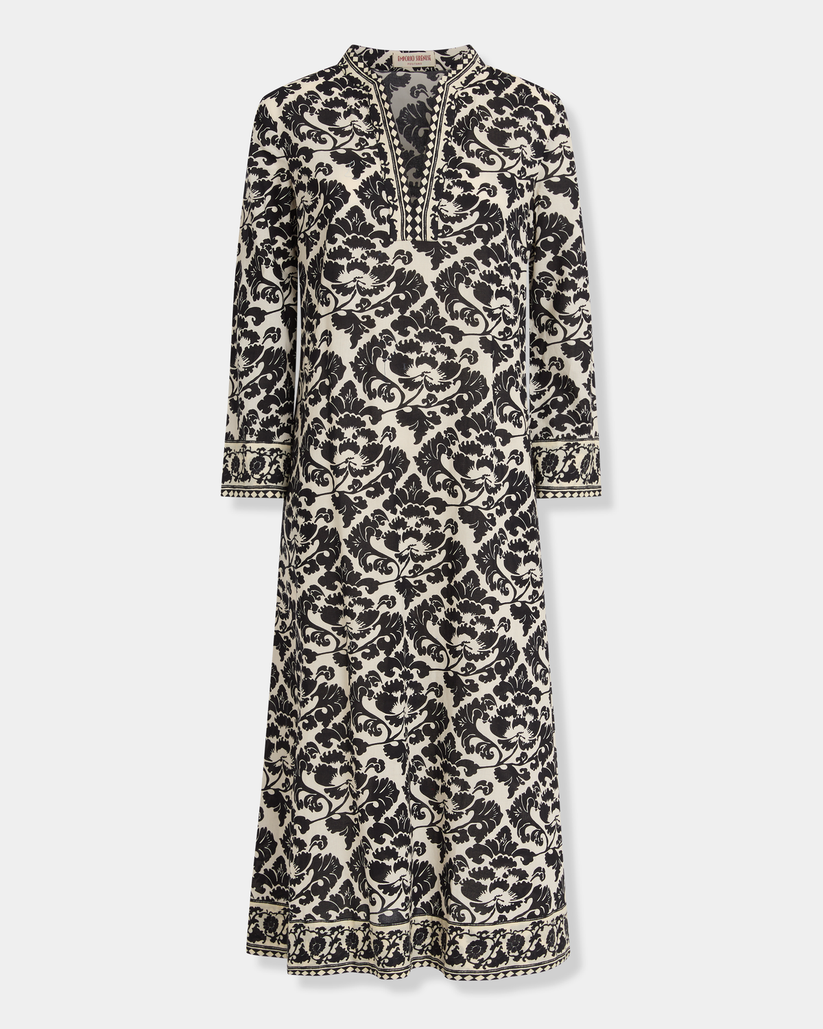 Giada Caftan in Lotus Flower Print