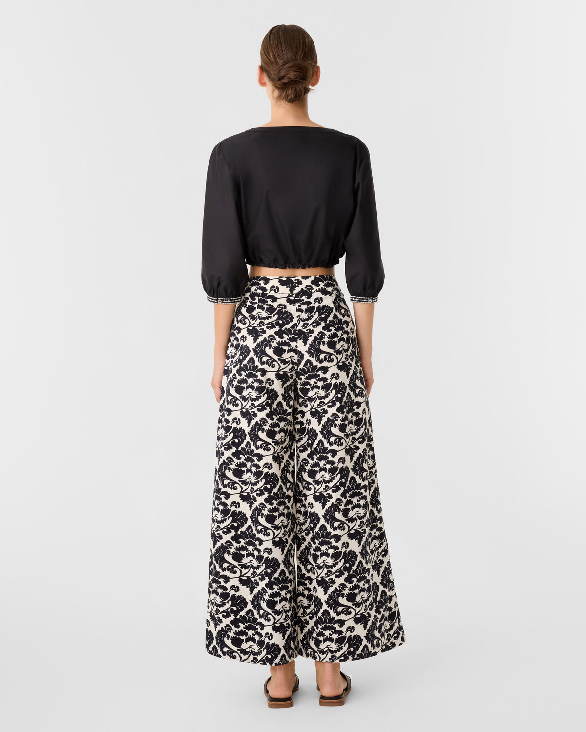 Adele Trousers in Lotus Flower Print