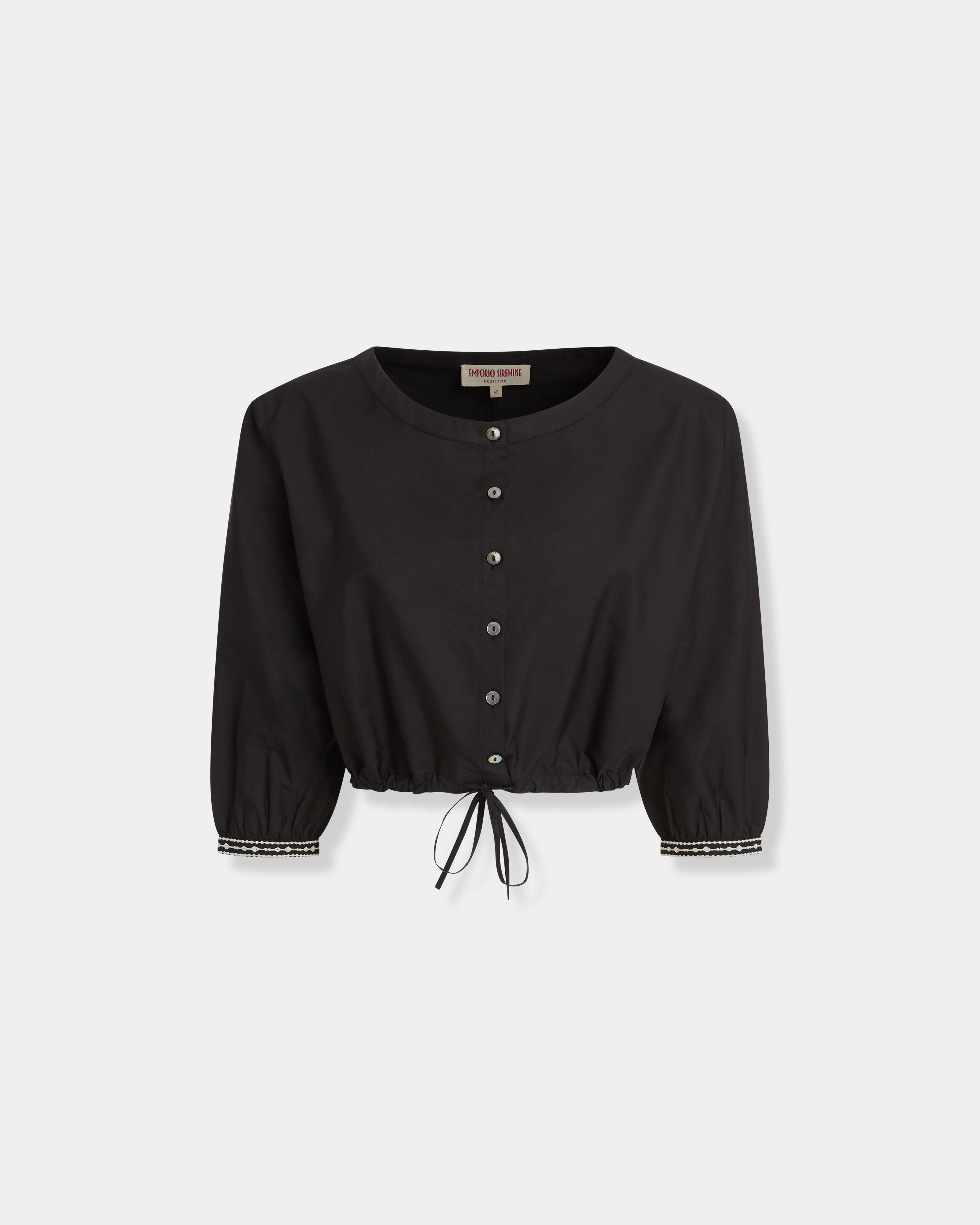 New Jinny Top with Peony Embroidery