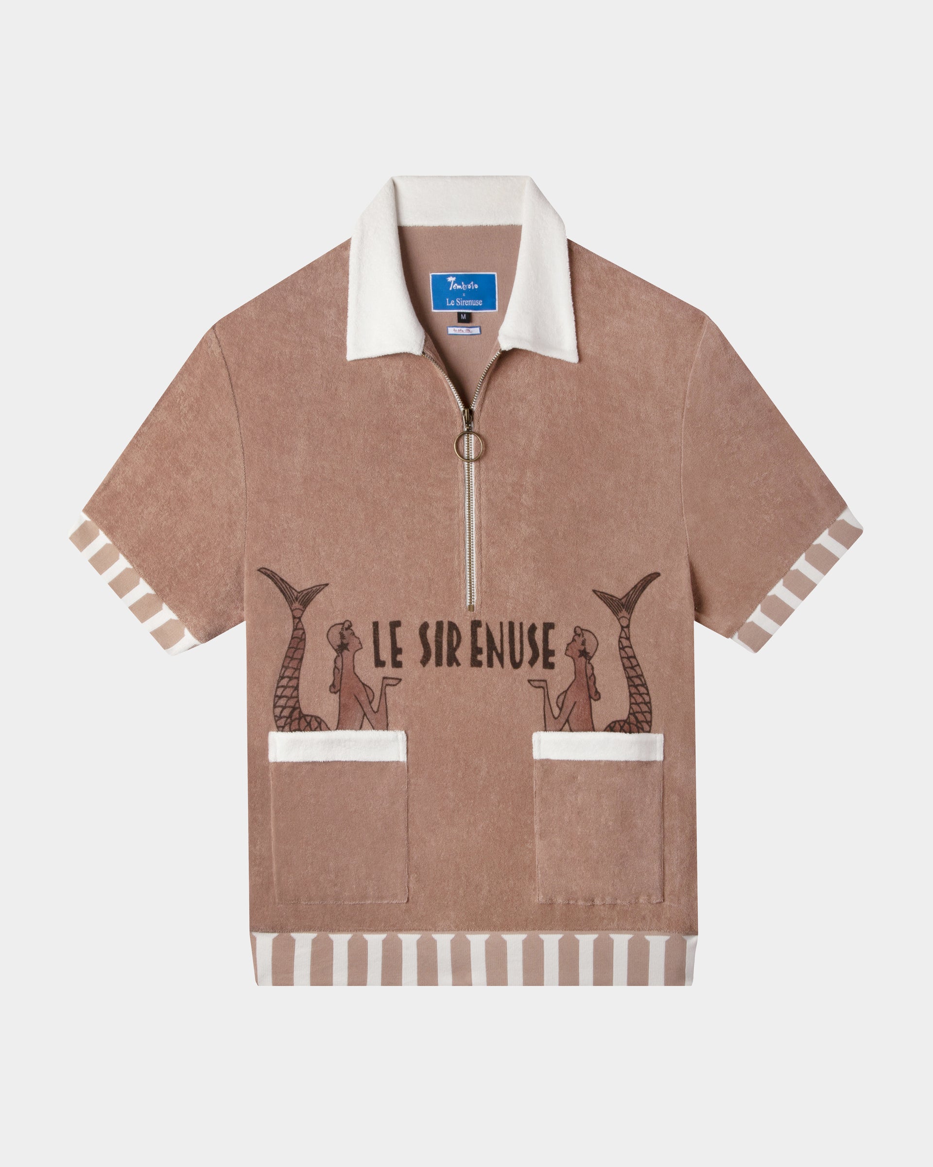 'Le Sirenuse' Half-Zip Cabana Terracotta