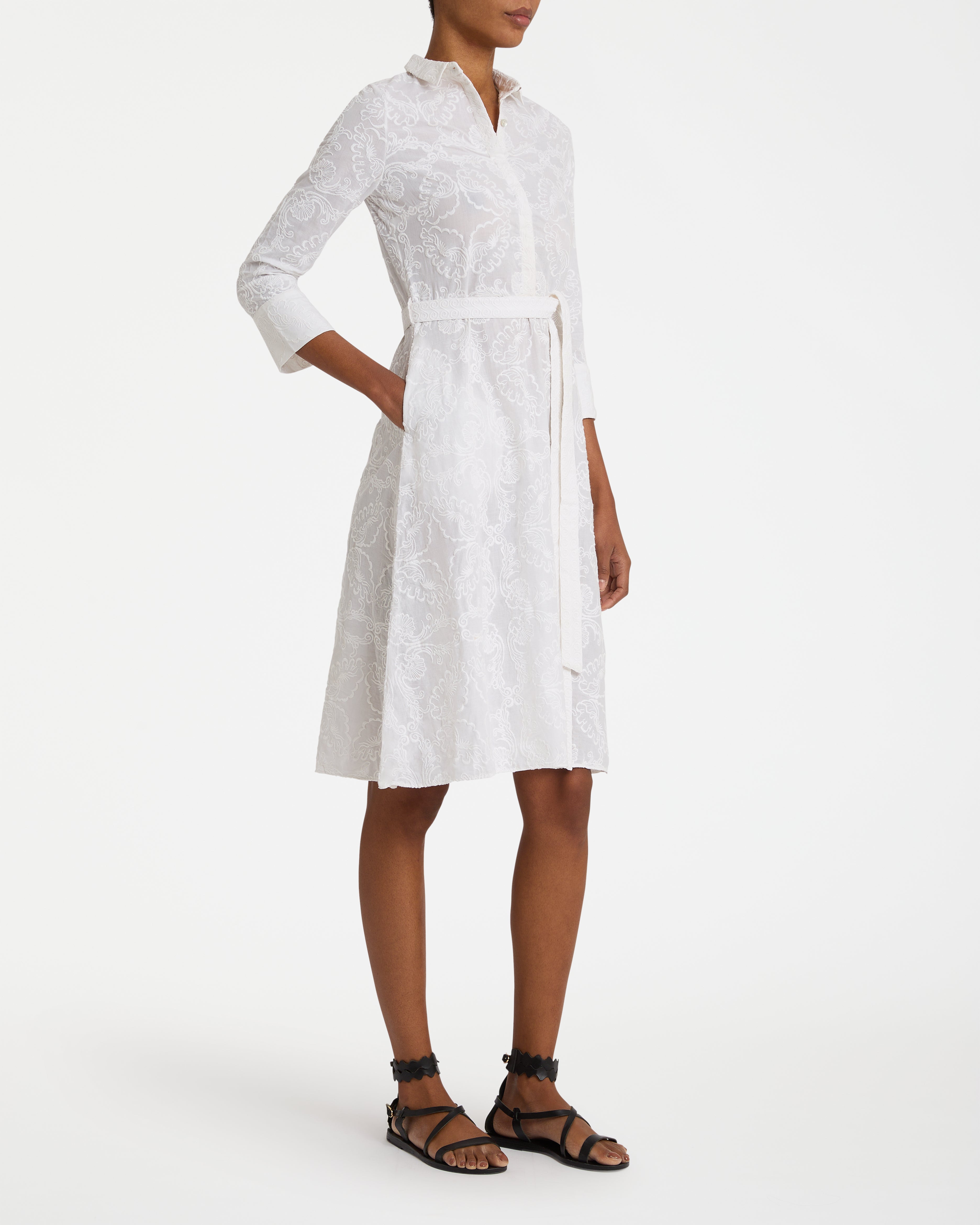 Lucy Dress with Shell Embroidery