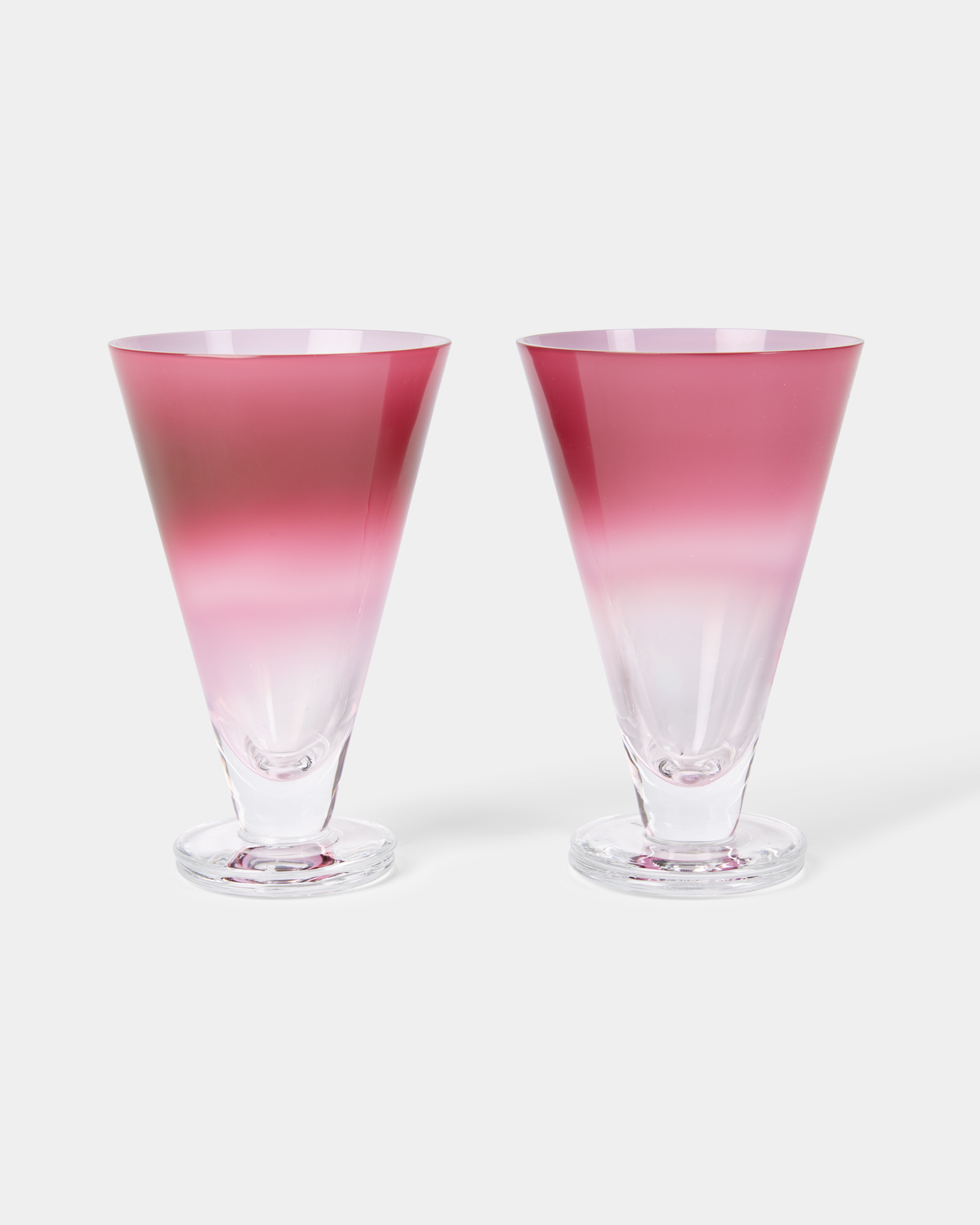 Large Gradient Stemmed Glass Set of 2