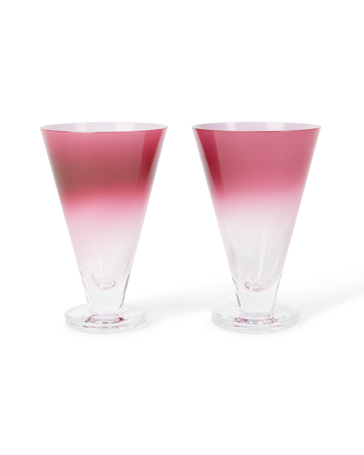 Large Gradient Stemmed Glass Set of 2