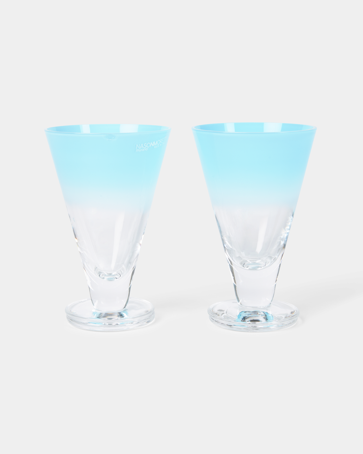 Large Gradient Stemmed Glass Set of 2