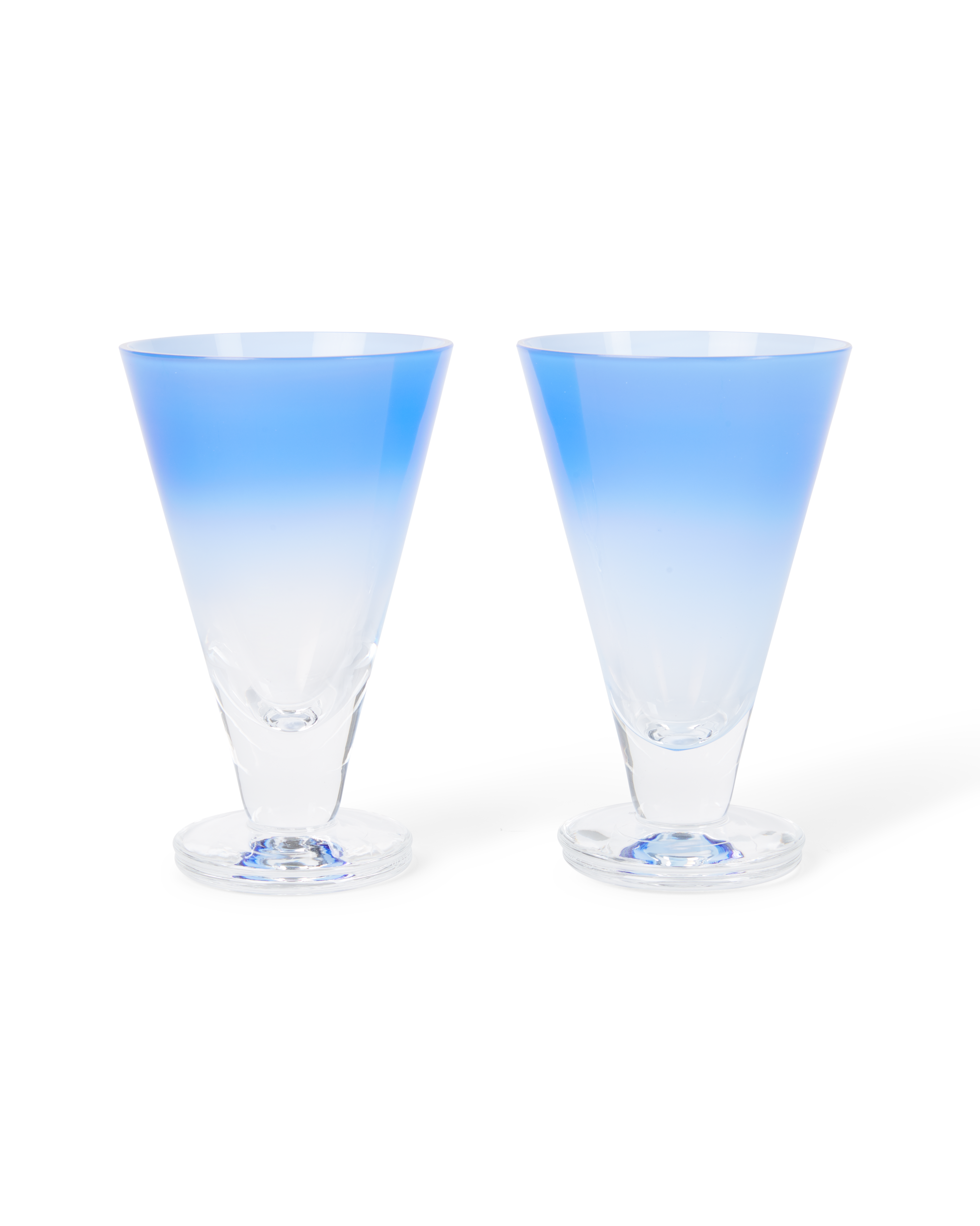 Large Gradient Stemmed Glass Set Of 2