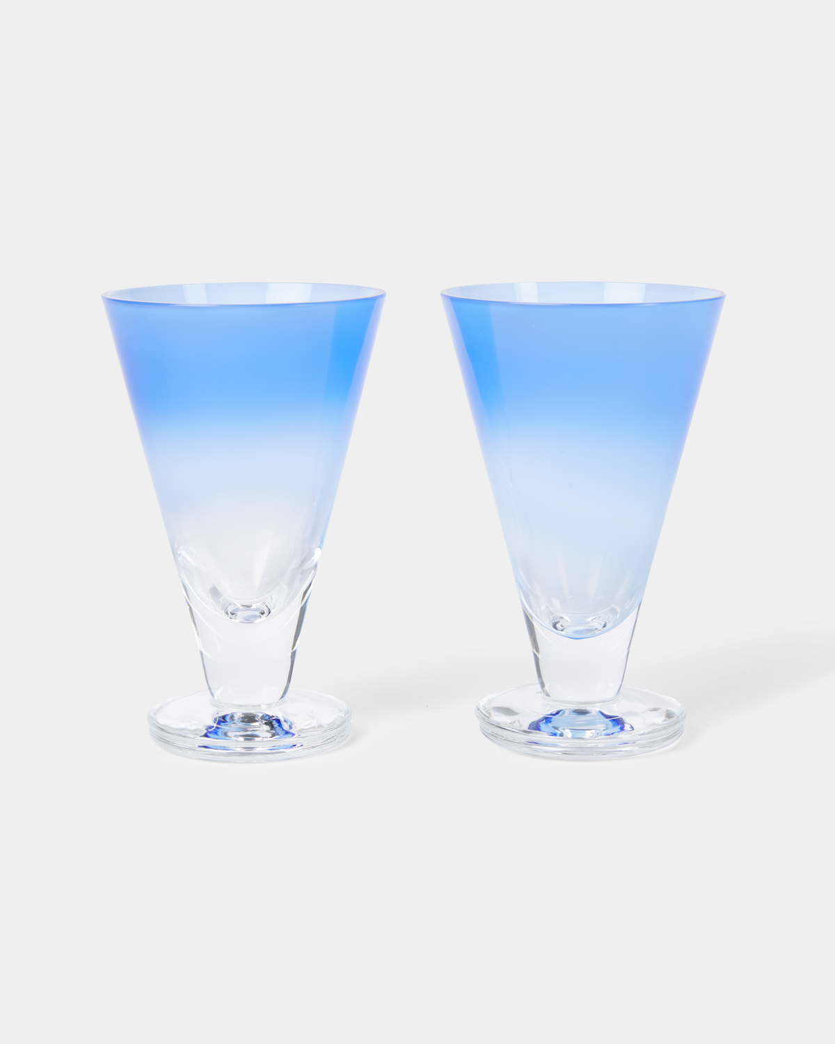 Large Gradient Stemmed Glass Set of 2
