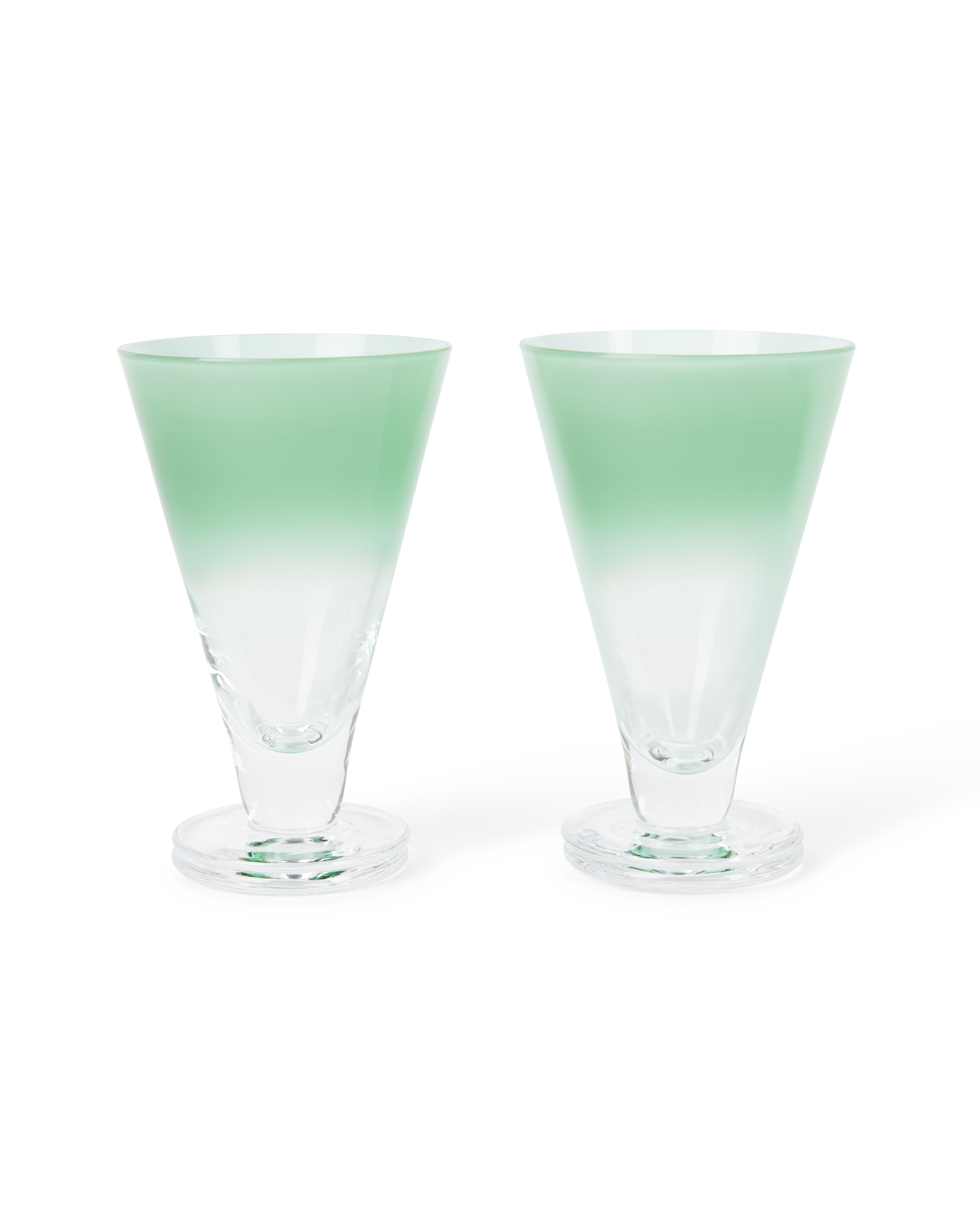 Large Gradient Stemmed Glass Set Of 2