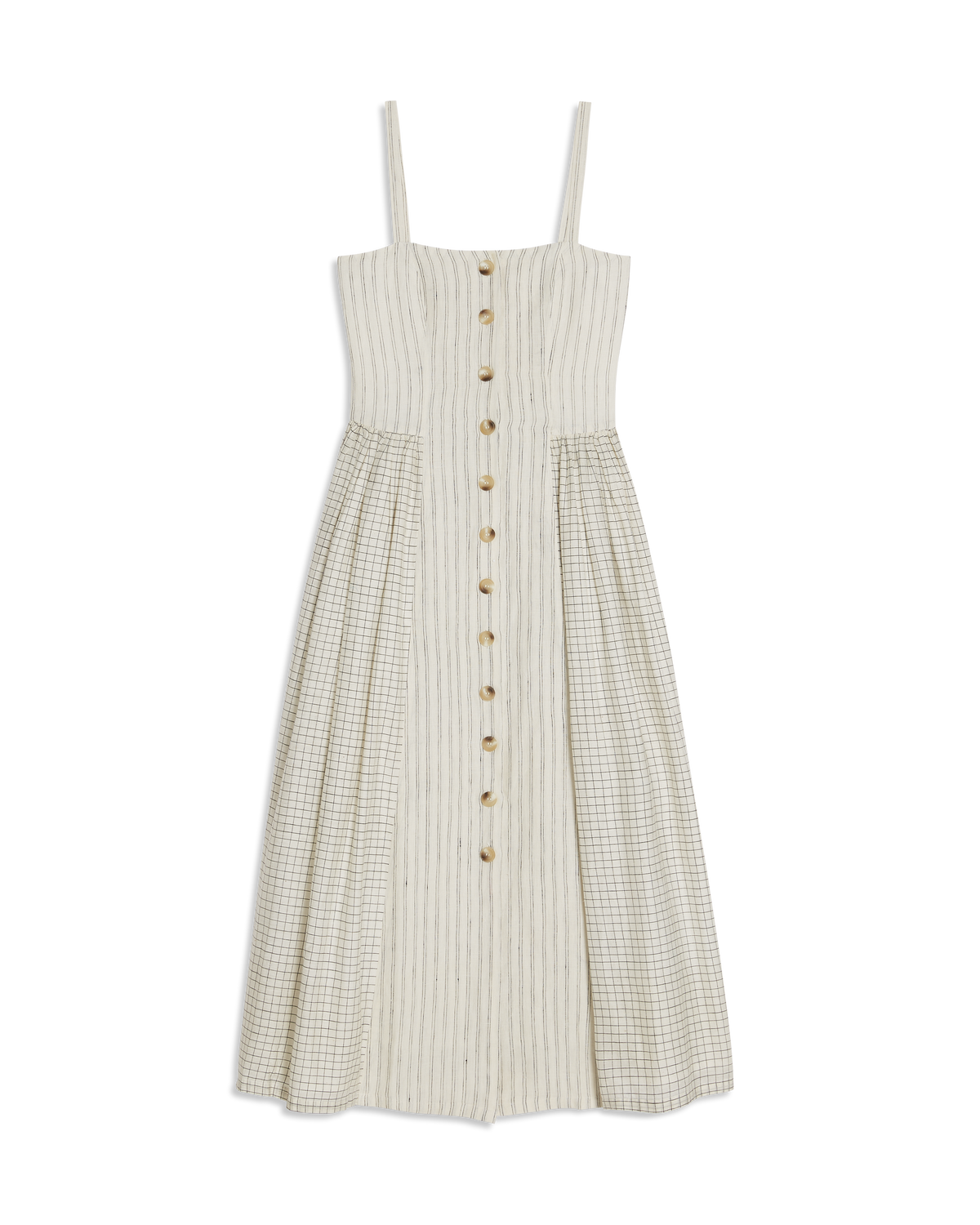 Sabina Checks & Stripes Dress