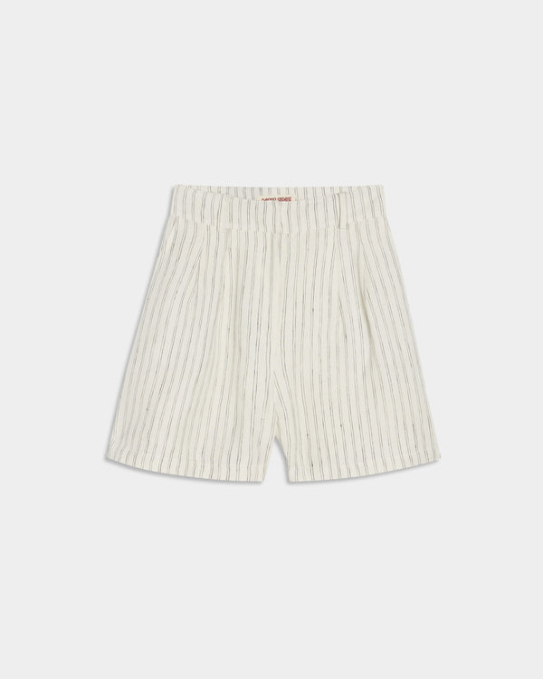 Beatrice Check And Stripes Shorts Black