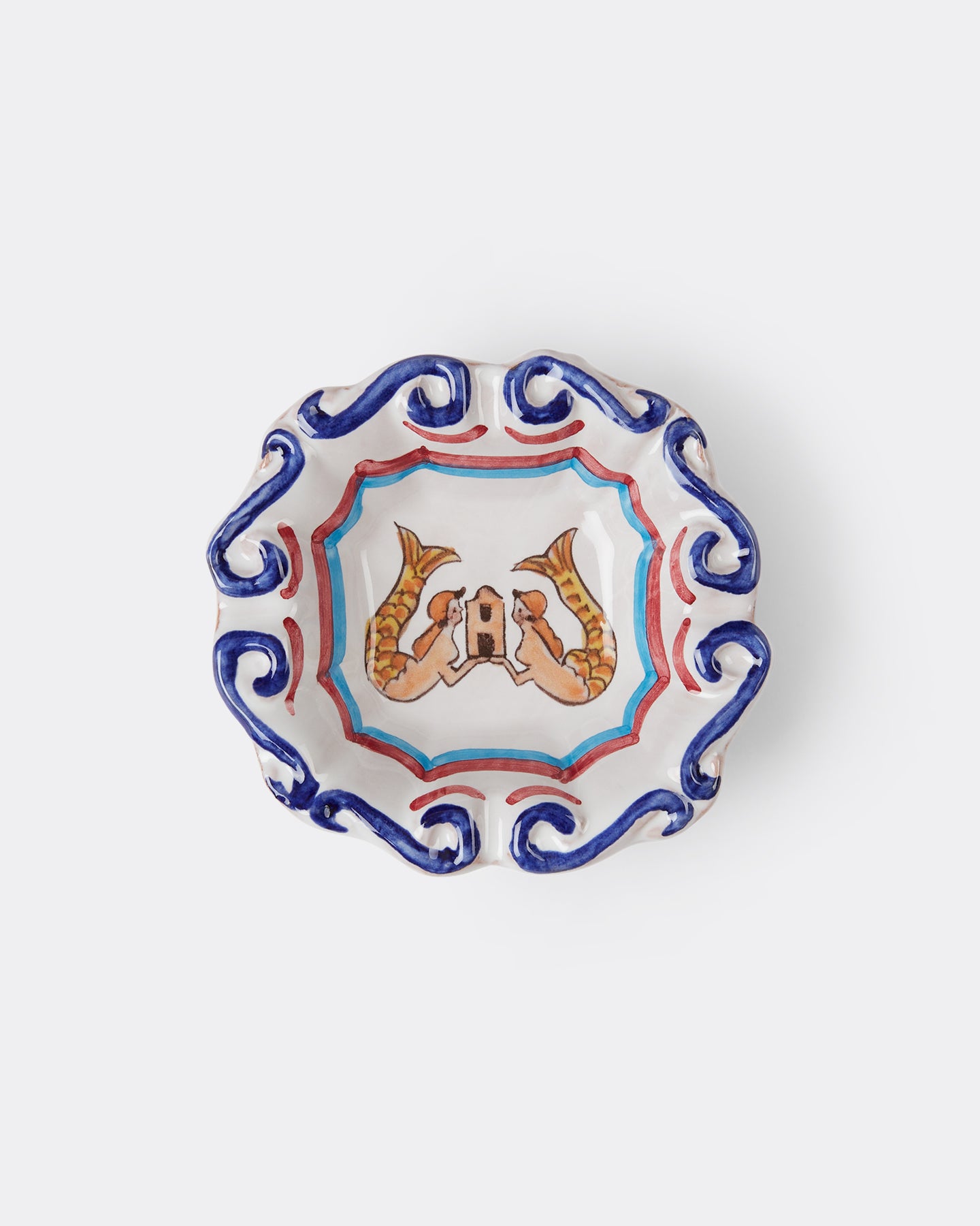 Le Sirenuse Ashtray Blue Red