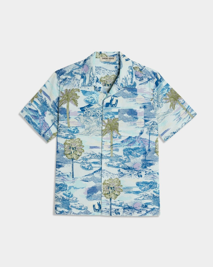 Vesuvius Shirt Cotton Drill Blue