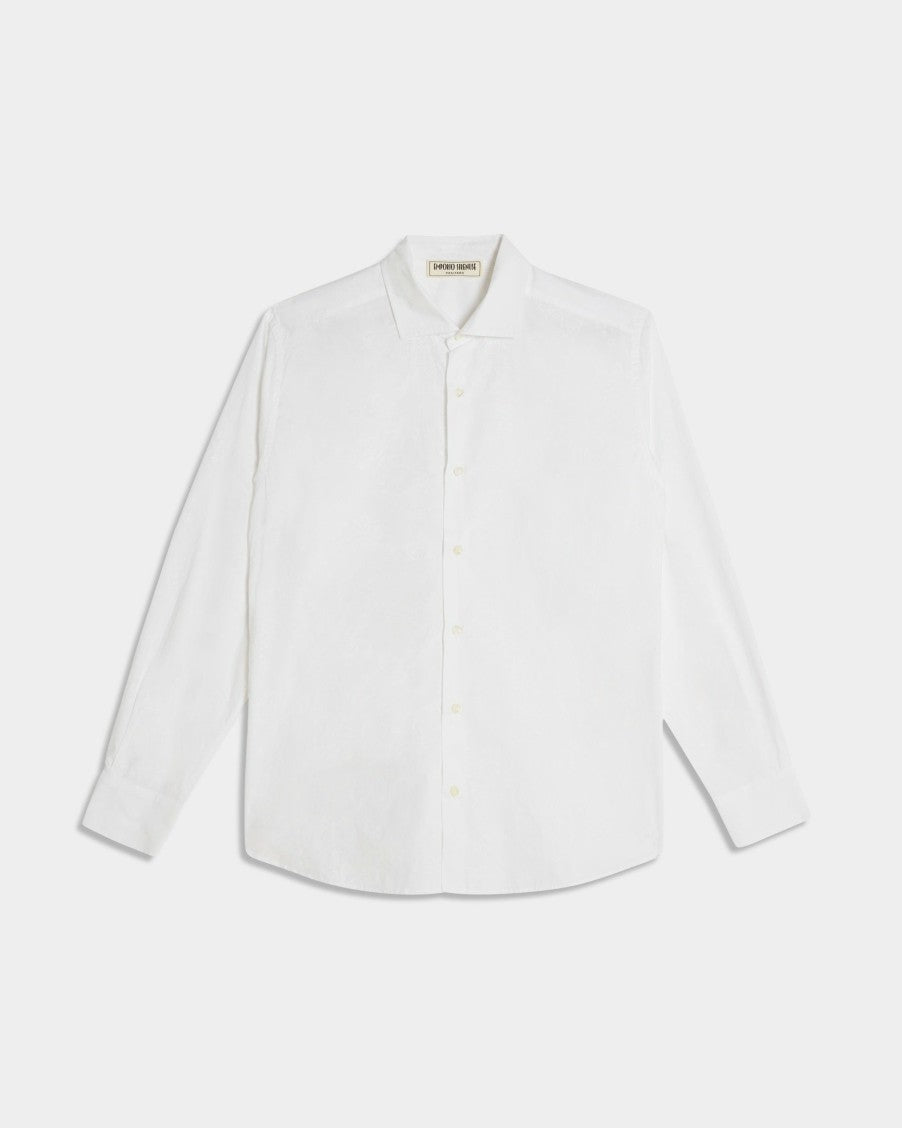 Kadhi Mushroom Cotton Shirt  White