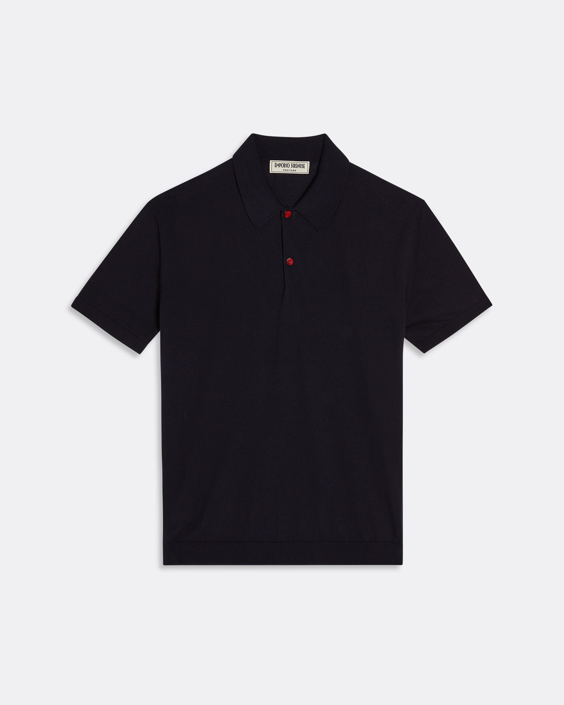 Knit Cotton Polo Shirt Dark Royal Blue