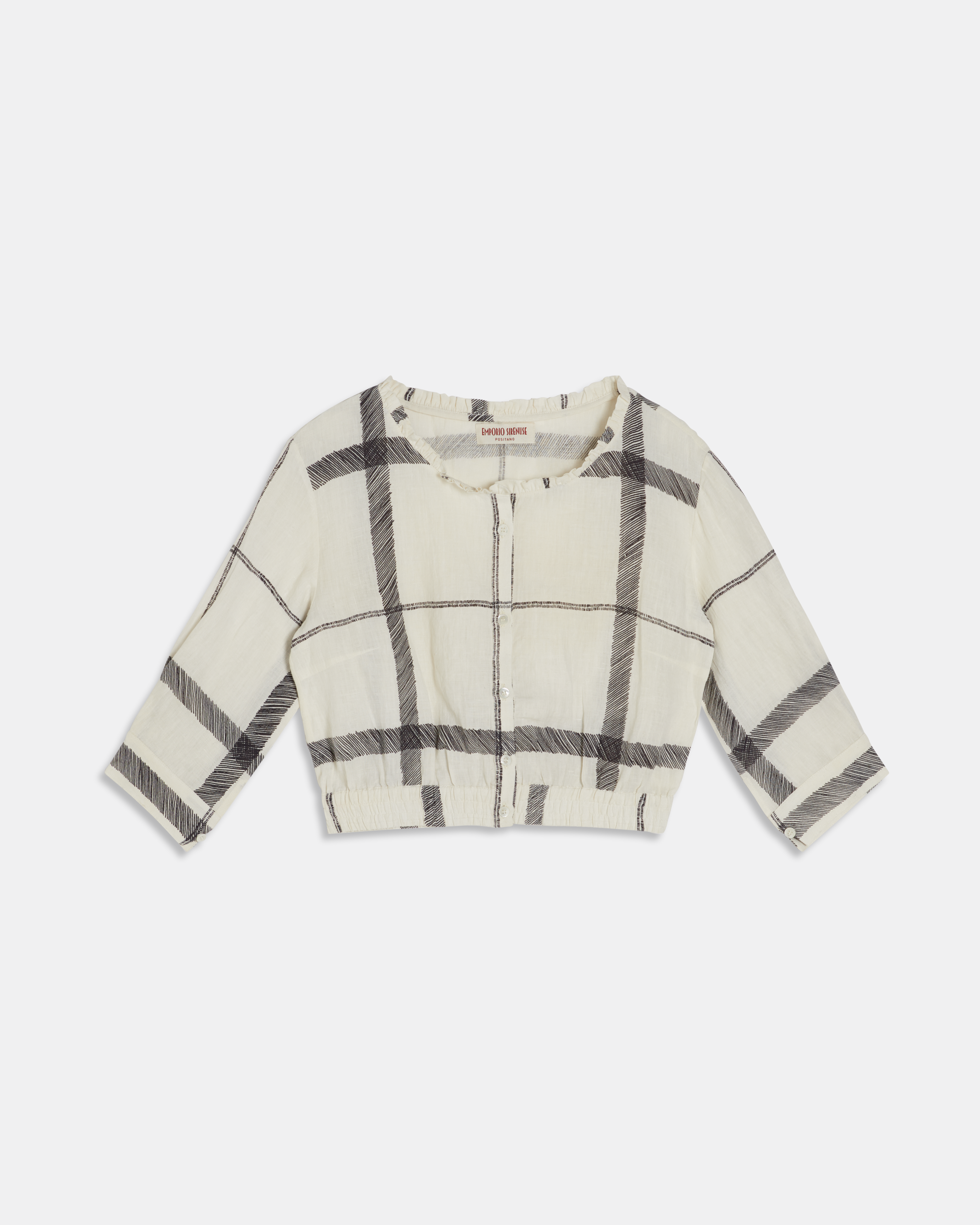 Rosei Kantha Check Top White