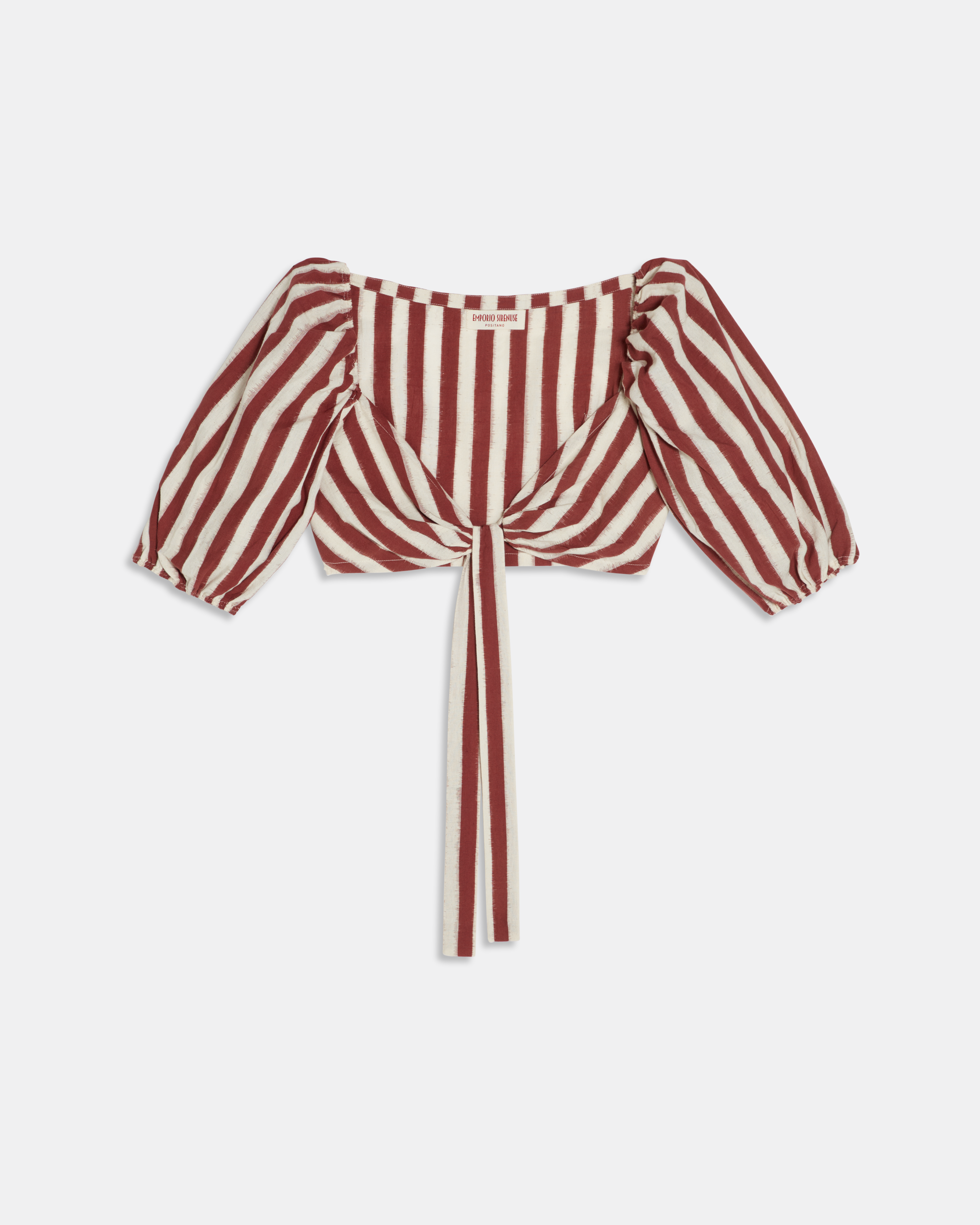 Thaia Ikat Stripes Top Tabacco