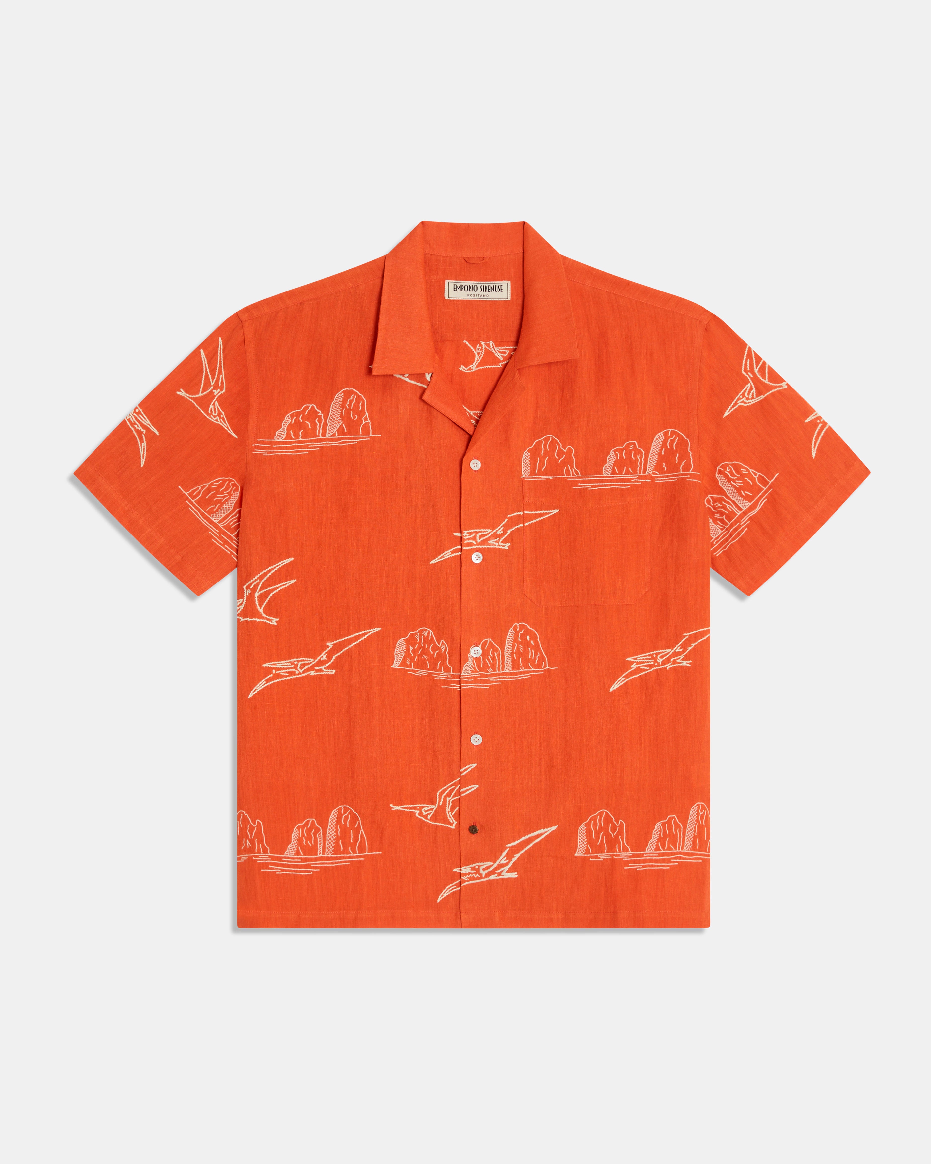 Capri Linen Hawaiian Shirt