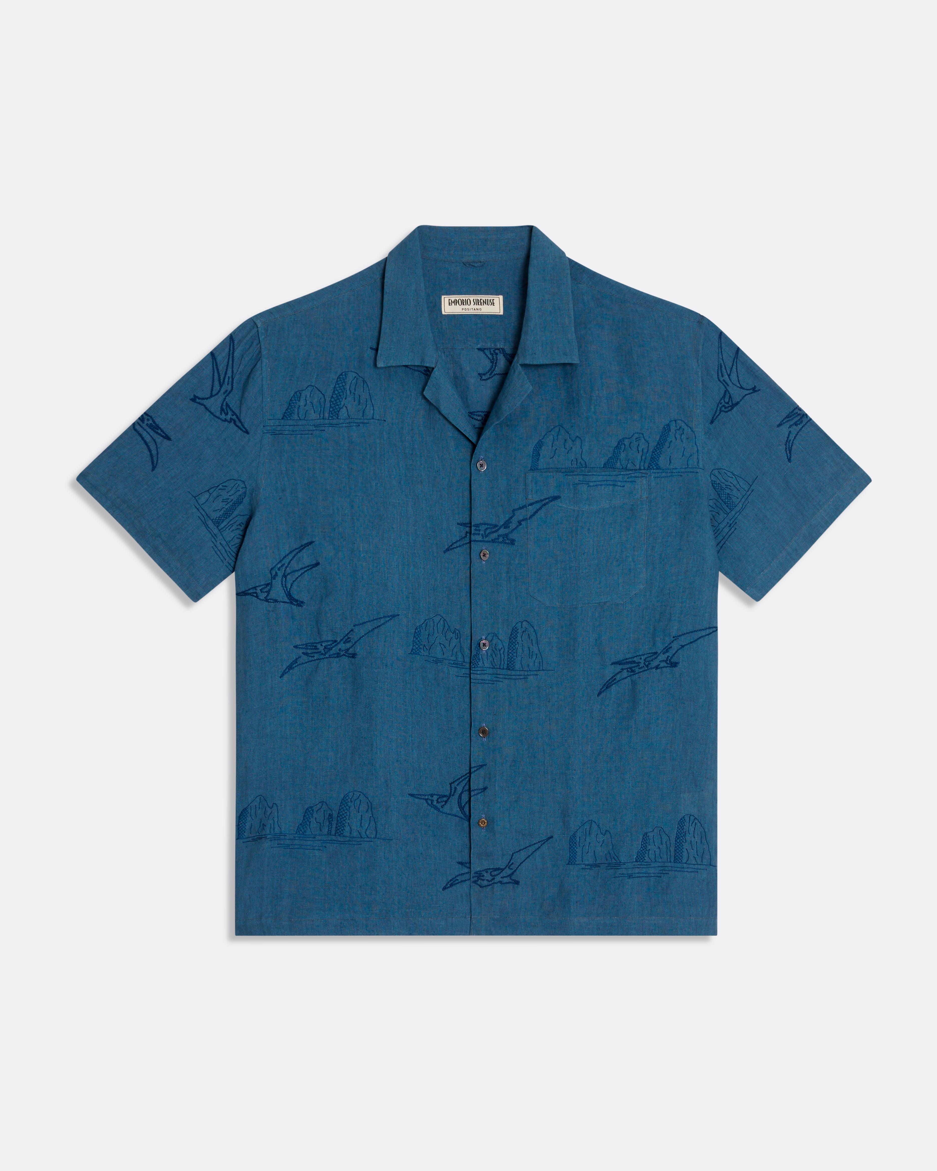 Capri Linen Hawaiian Shirt