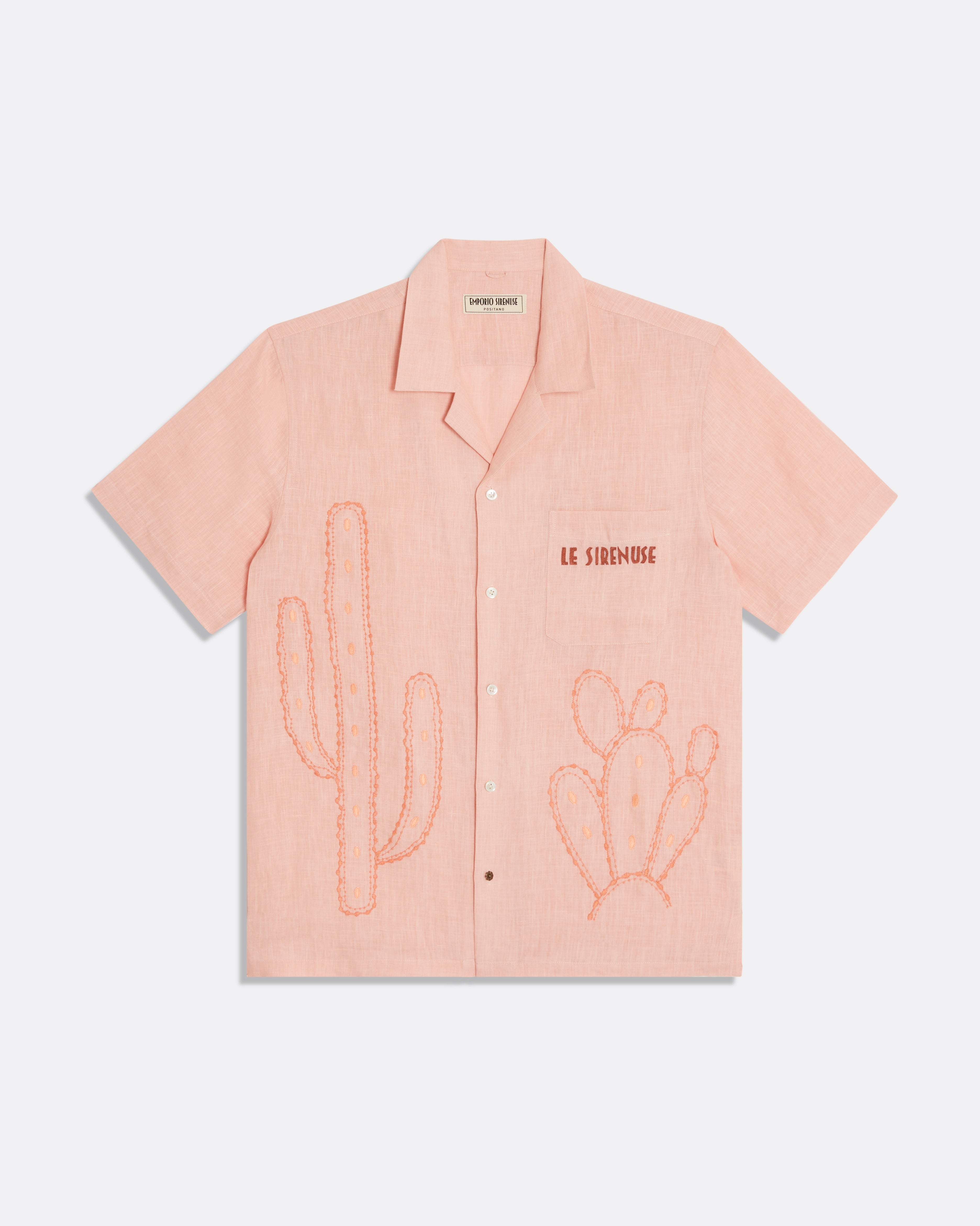 Cactus Linen Hawaiian Shirt