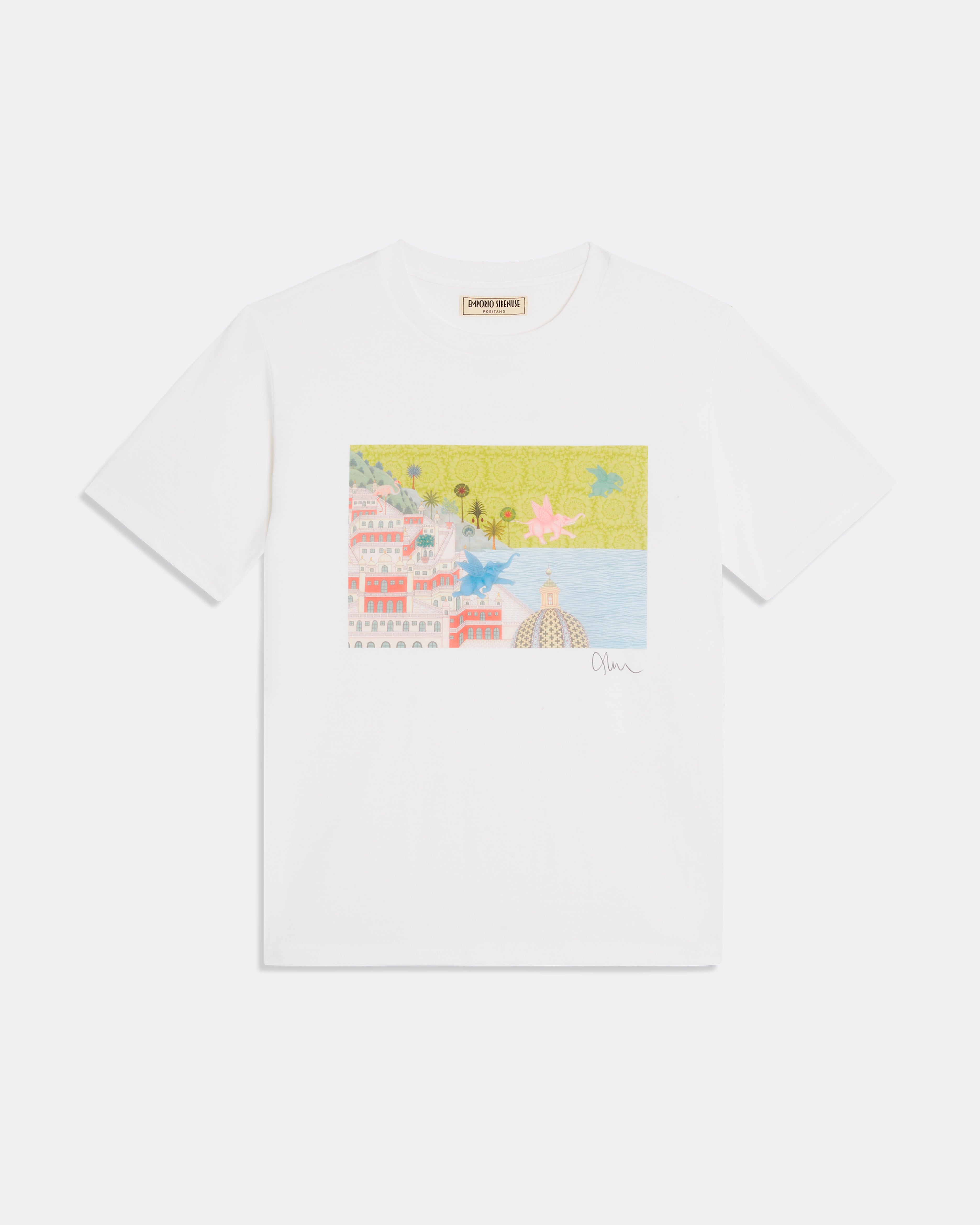 Flying Elephant Postcard T-Shirt