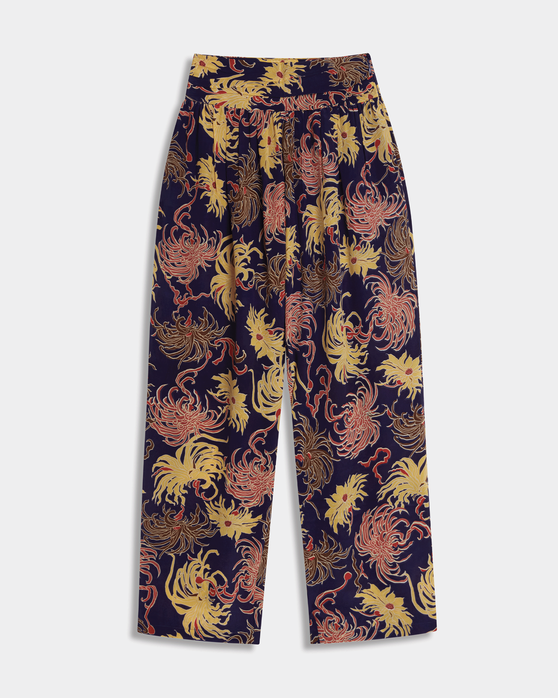 Levante Pants in Silk China Flowers