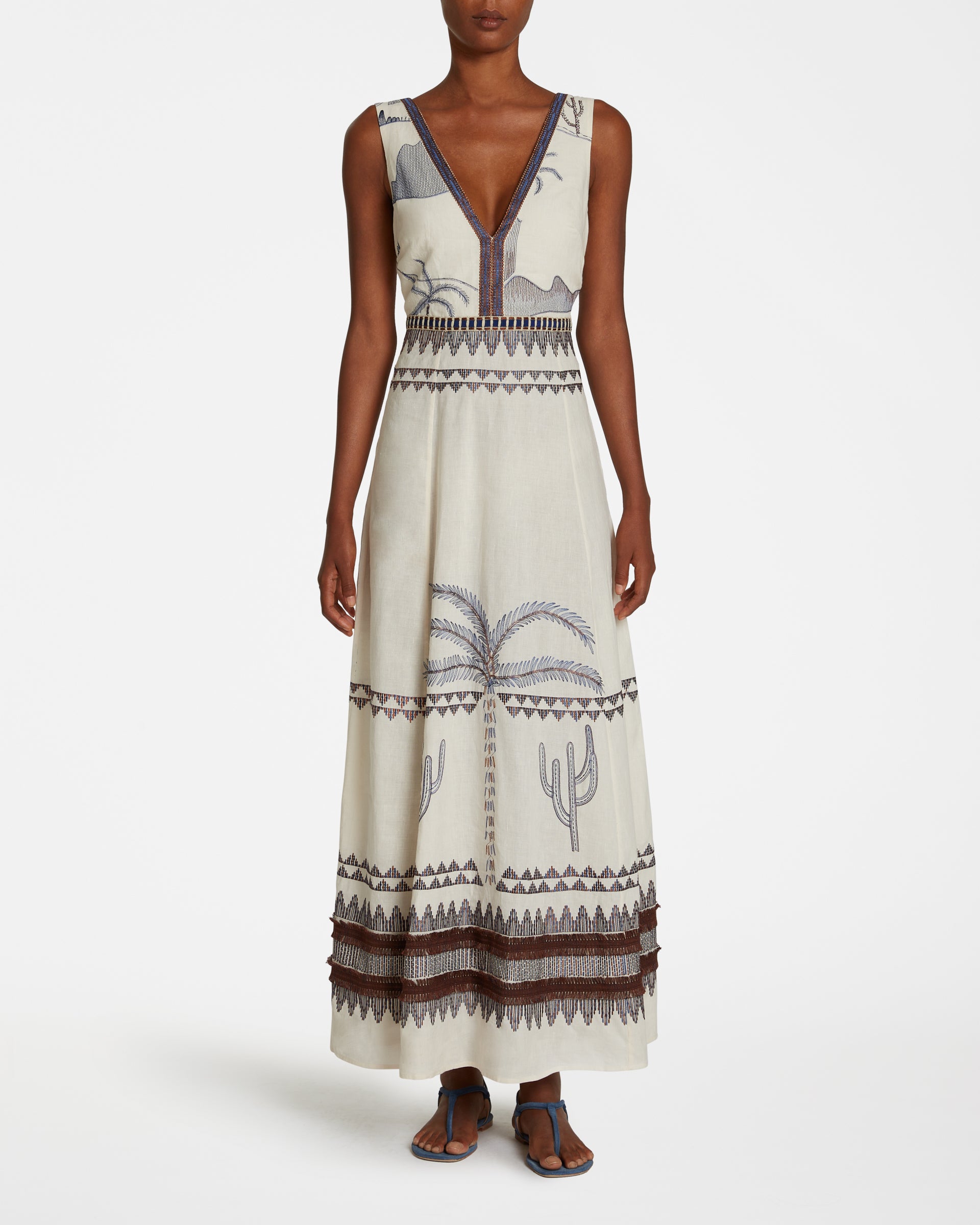 Nellie Dress with Desert Embroidery