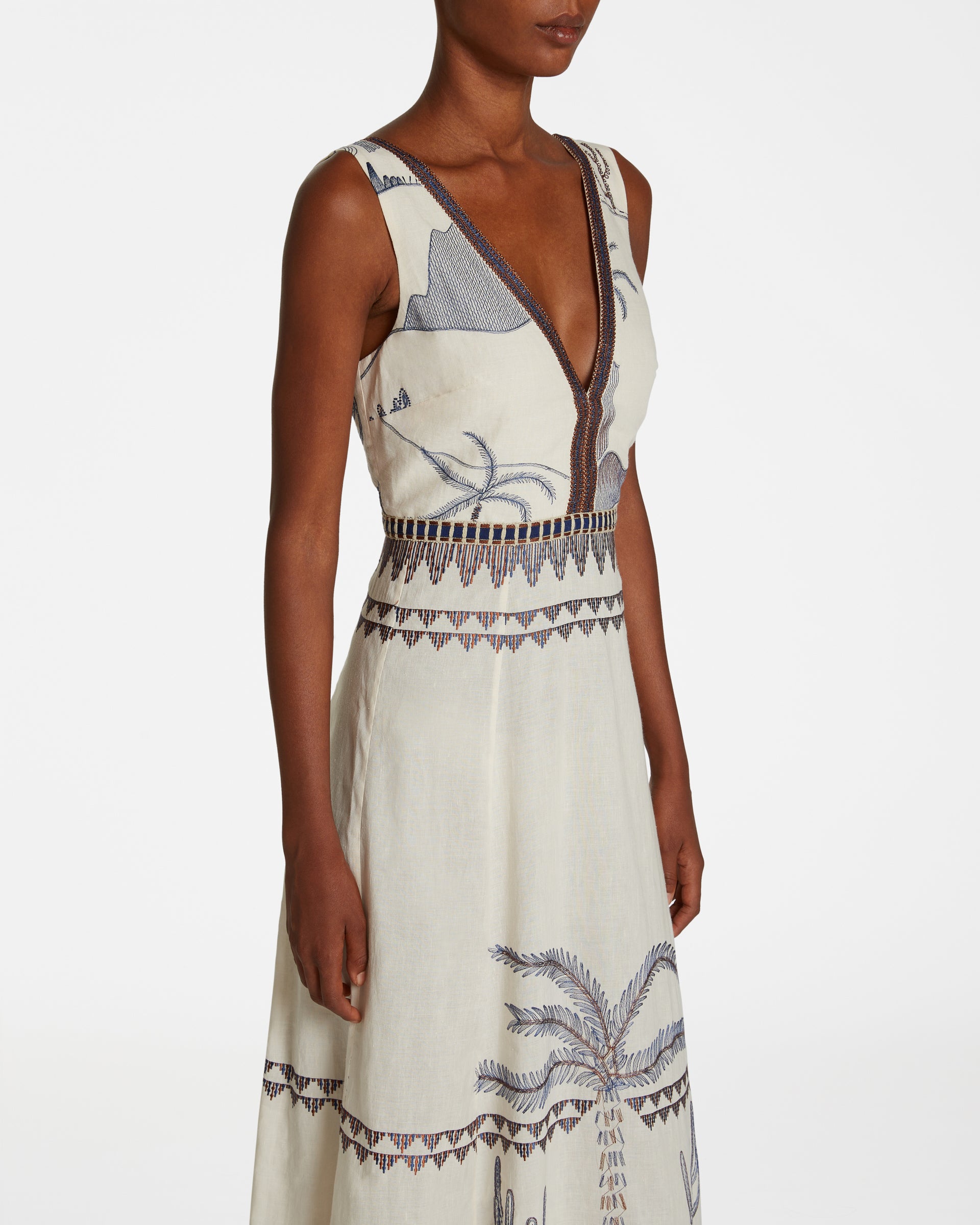 Nellie Dress with Desert Embroidery