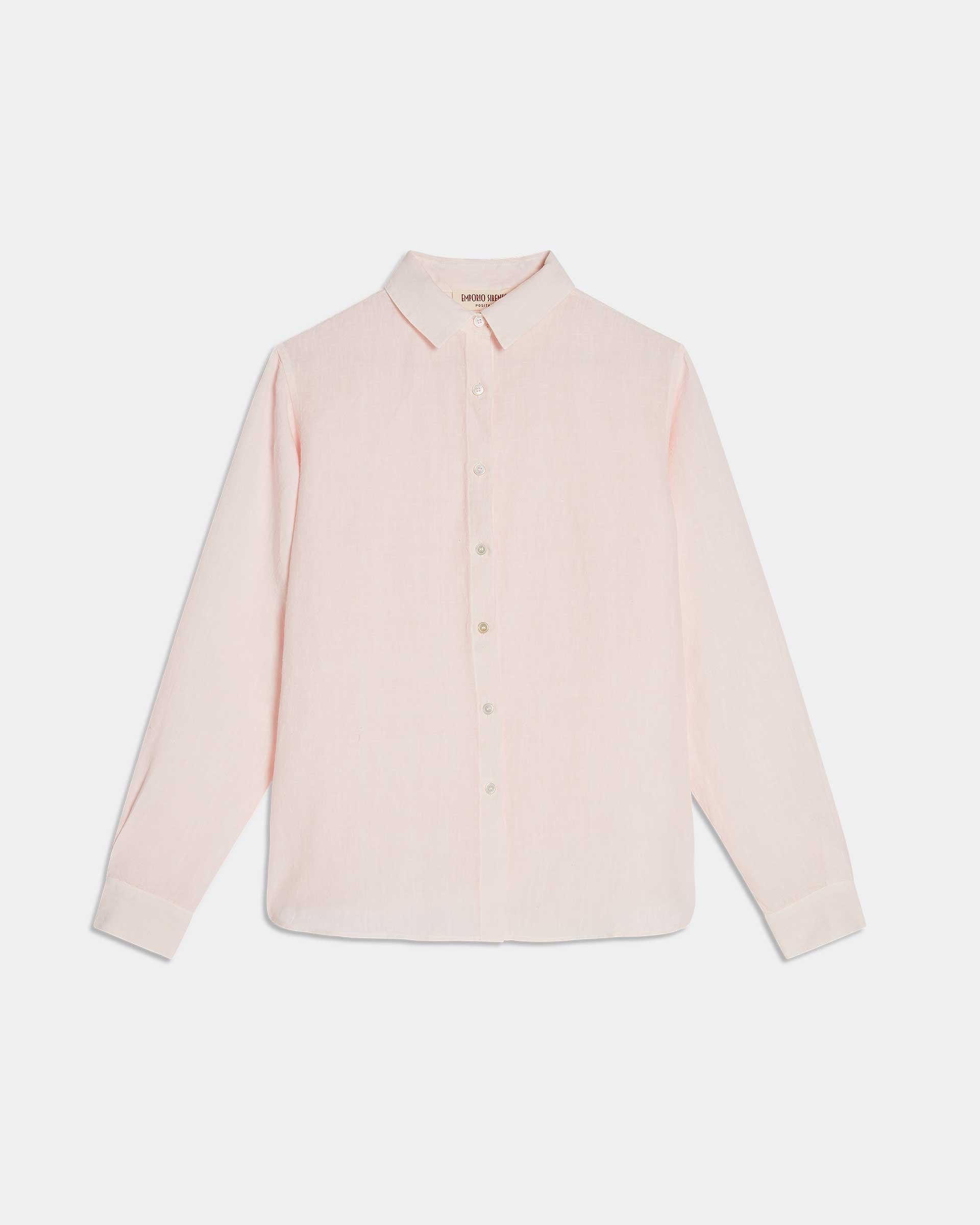 Light Wind Sparrow Shirt in Pink Linen