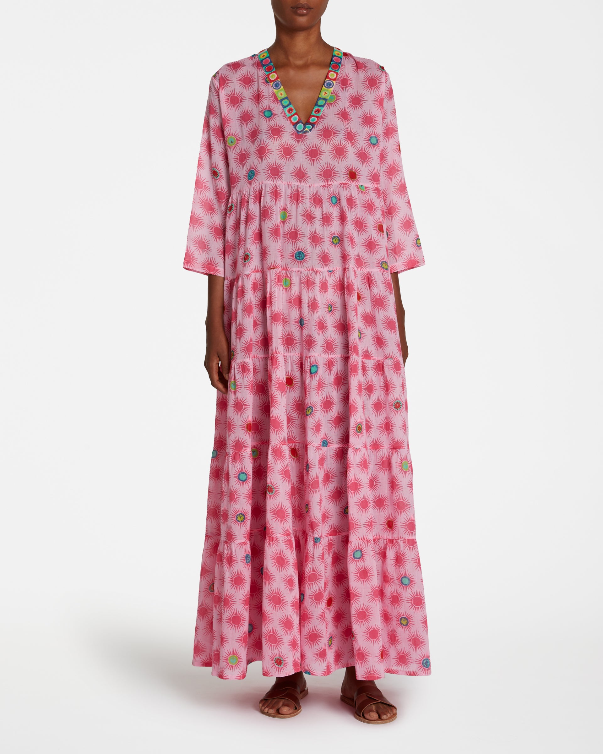 Alba Caftan in Pink Smile