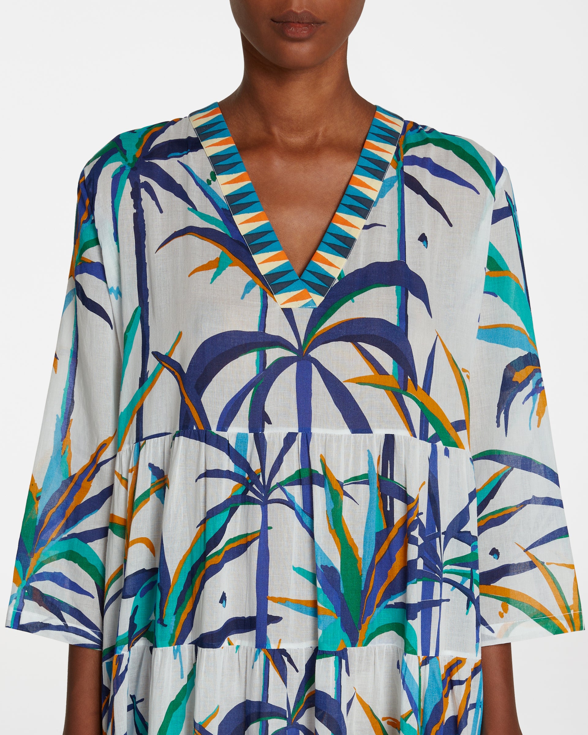 Alba Caftan in Tropical Sunset