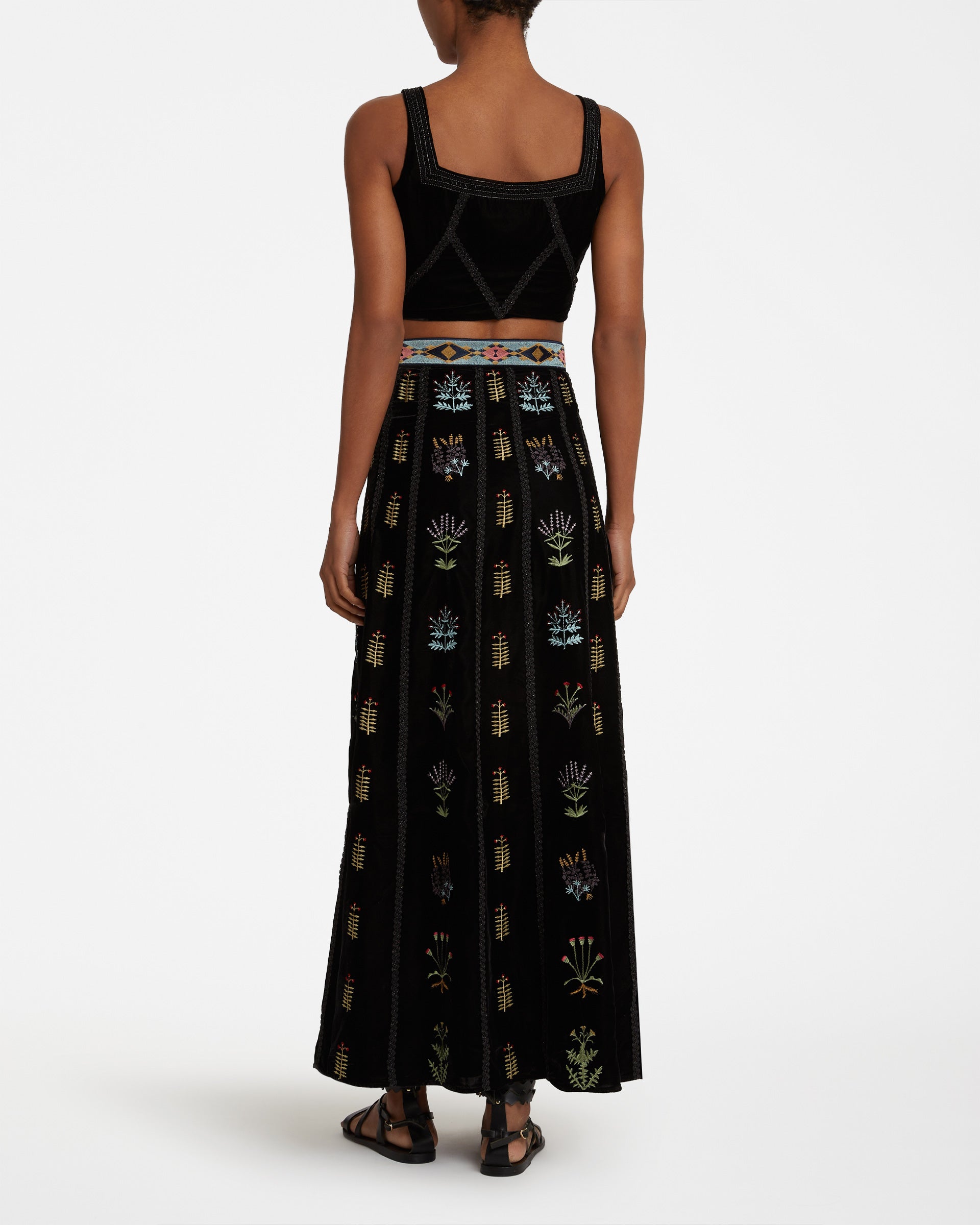 Camille Skirt With Agra Embroidery