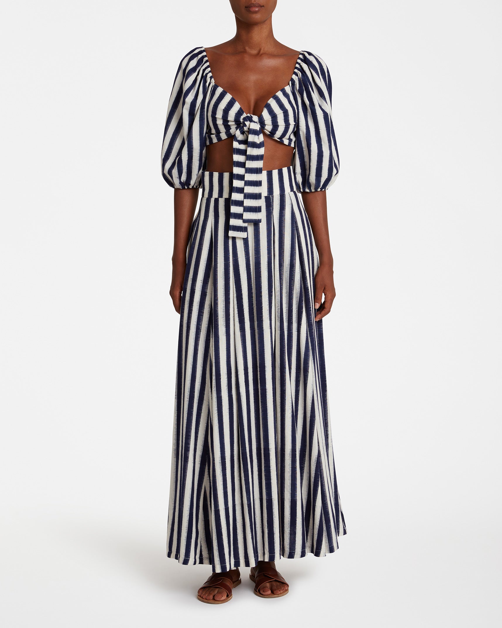 Flaminia Skirt in Ikat Stripes