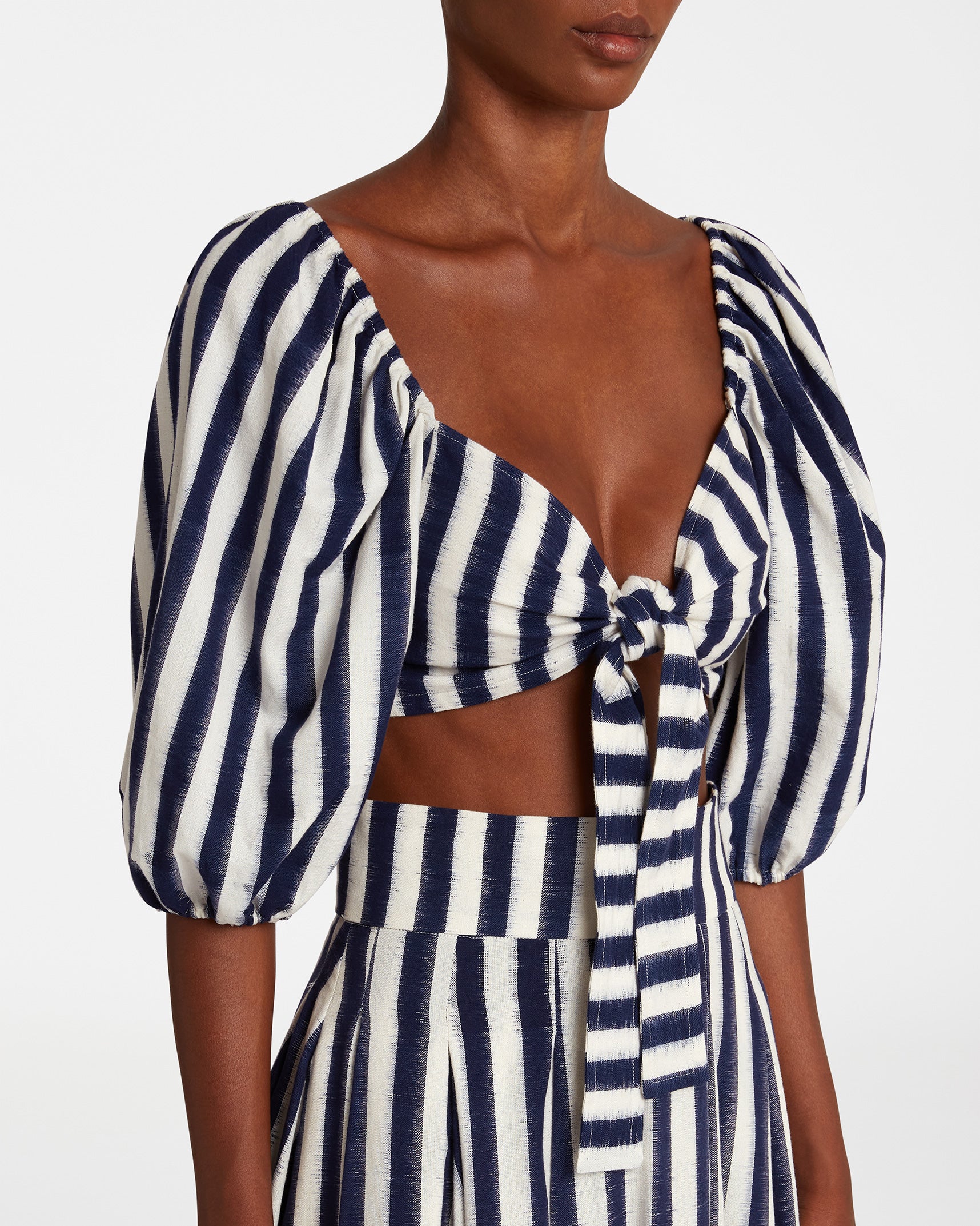 Thaia Top In Ikat Stripes
