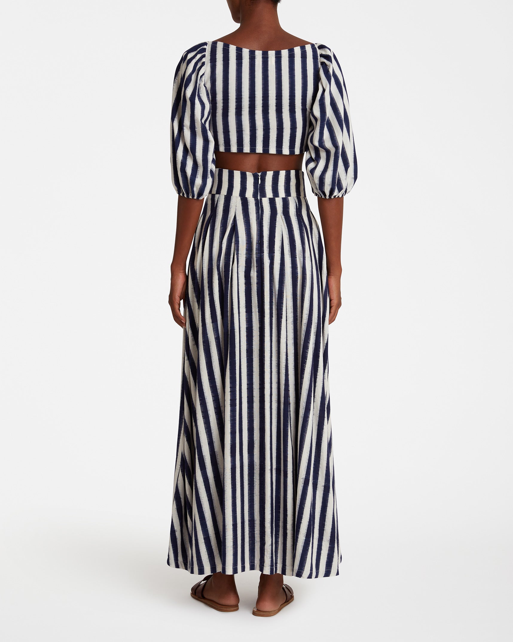 Thaia Top in Ikat Stripes