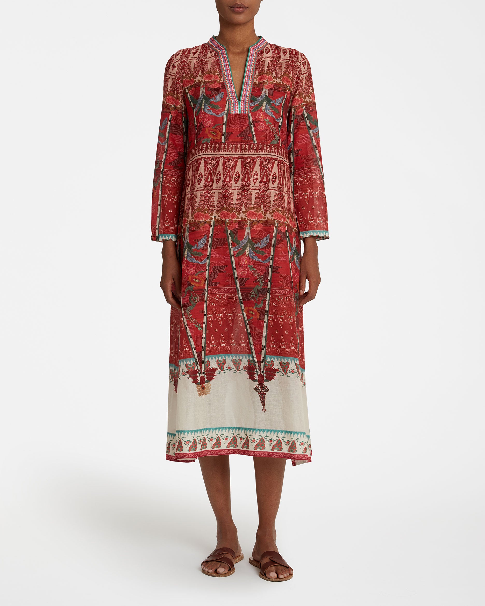 Giada Caftan in Saladin Print